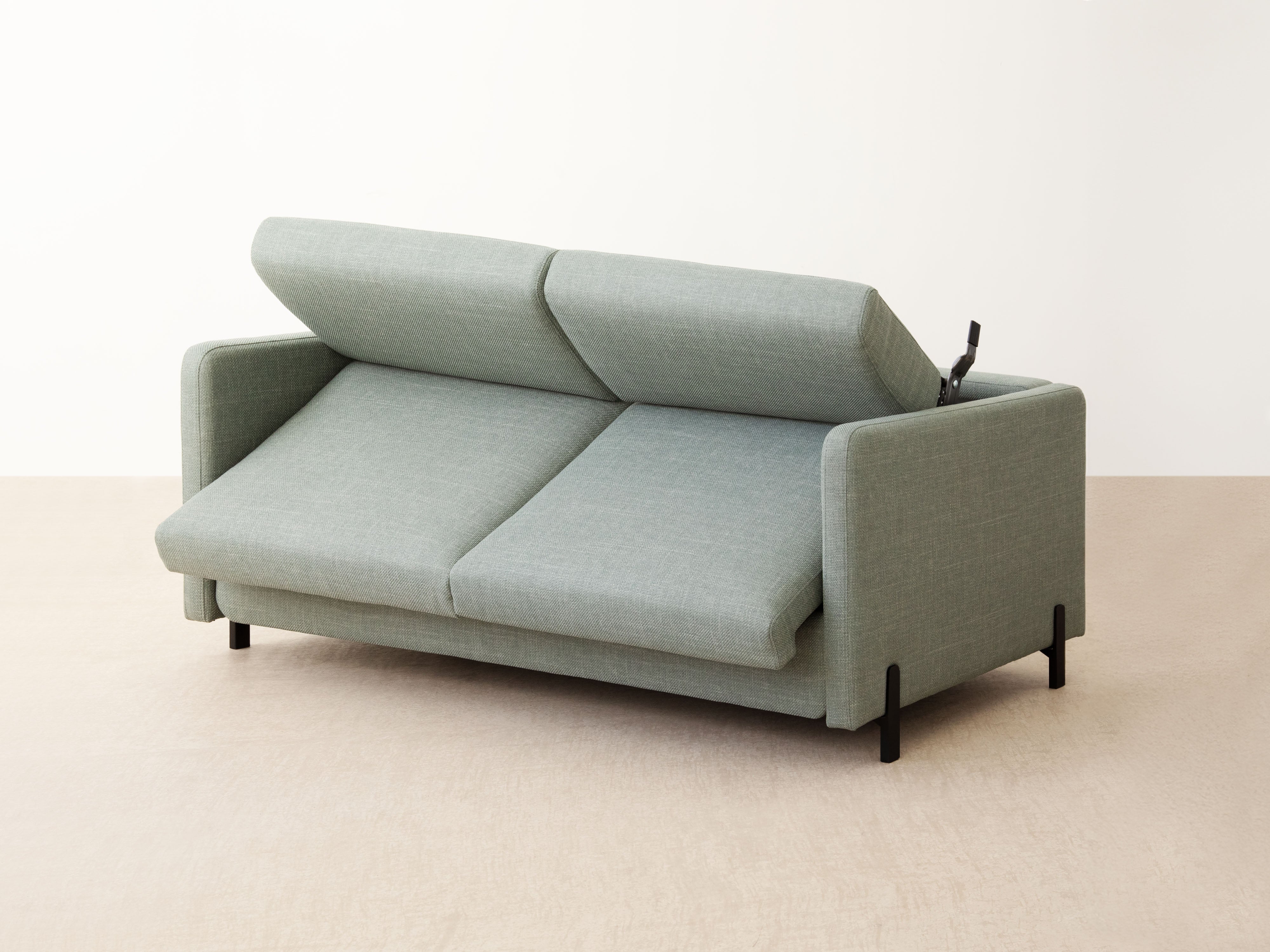 Sofa aus Samt für 2 Personen mit Schlaf-Funktion GLORIA grün