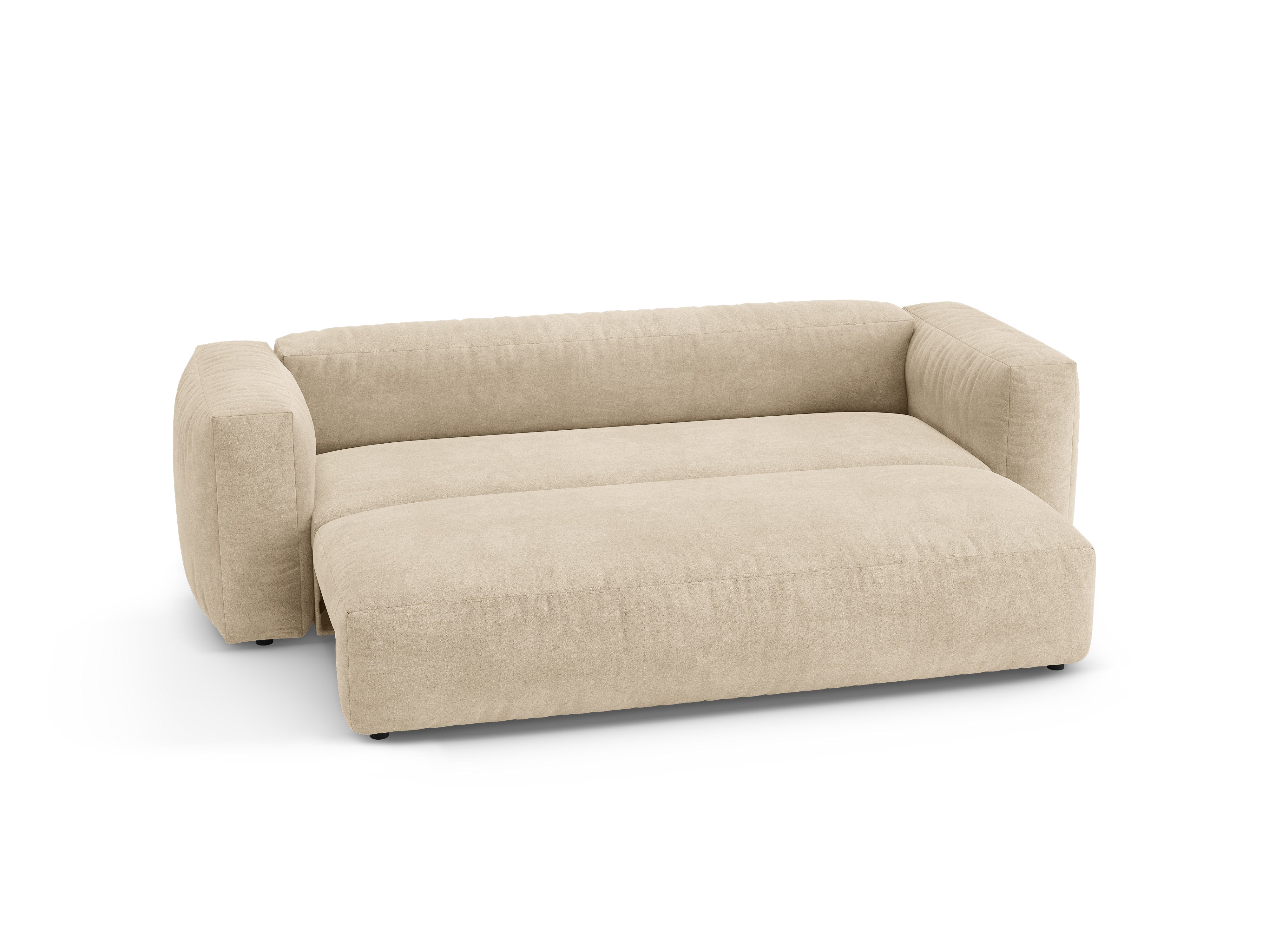 Sofa MARTINA 3-Sitzer mit Schlaffunktion in hellem Beige