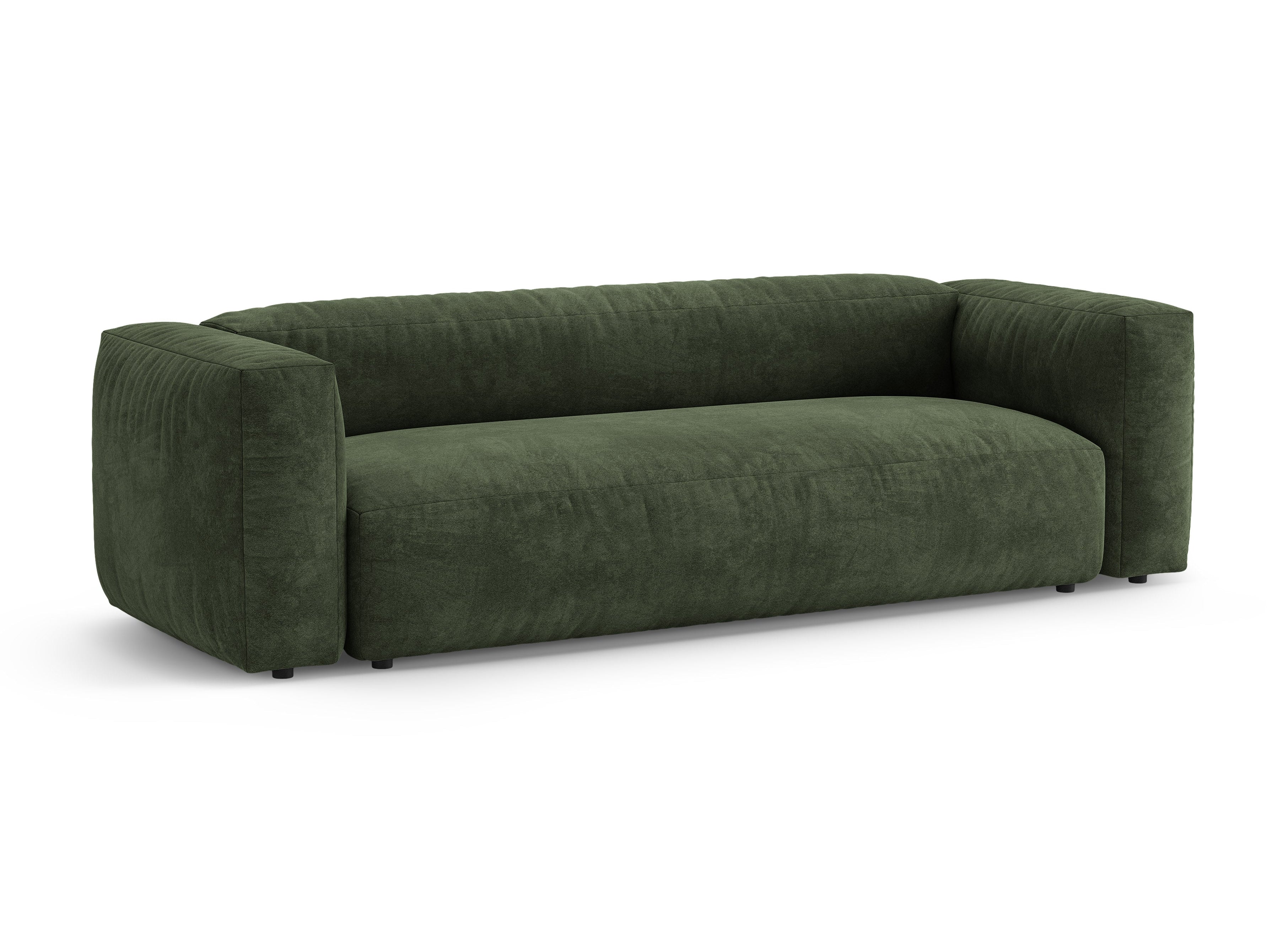Sofa van fluweel 3-zits met slaapfunctie MARTINA groen