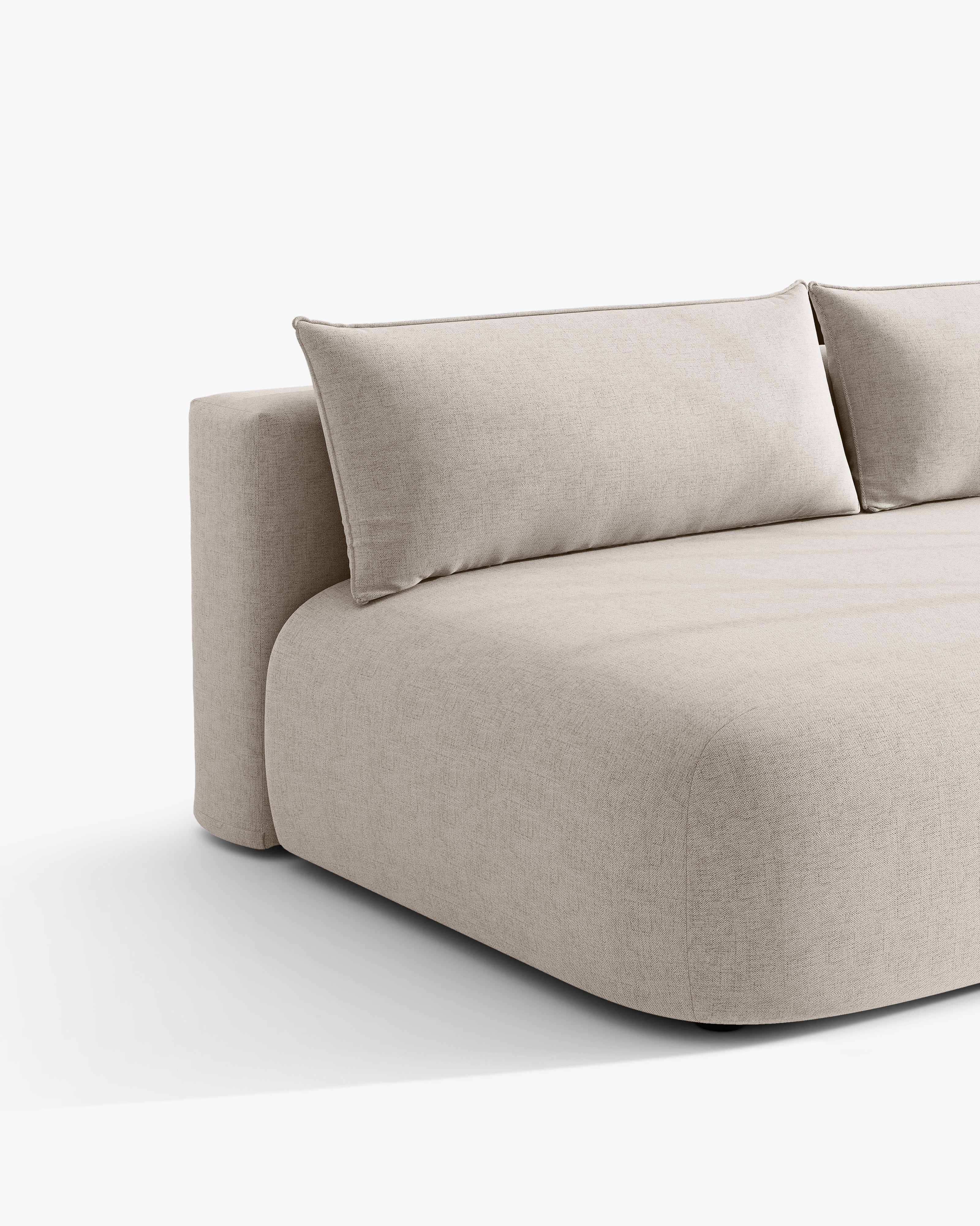 Sofa voor 3 personen met slaapfunctie HENA beige