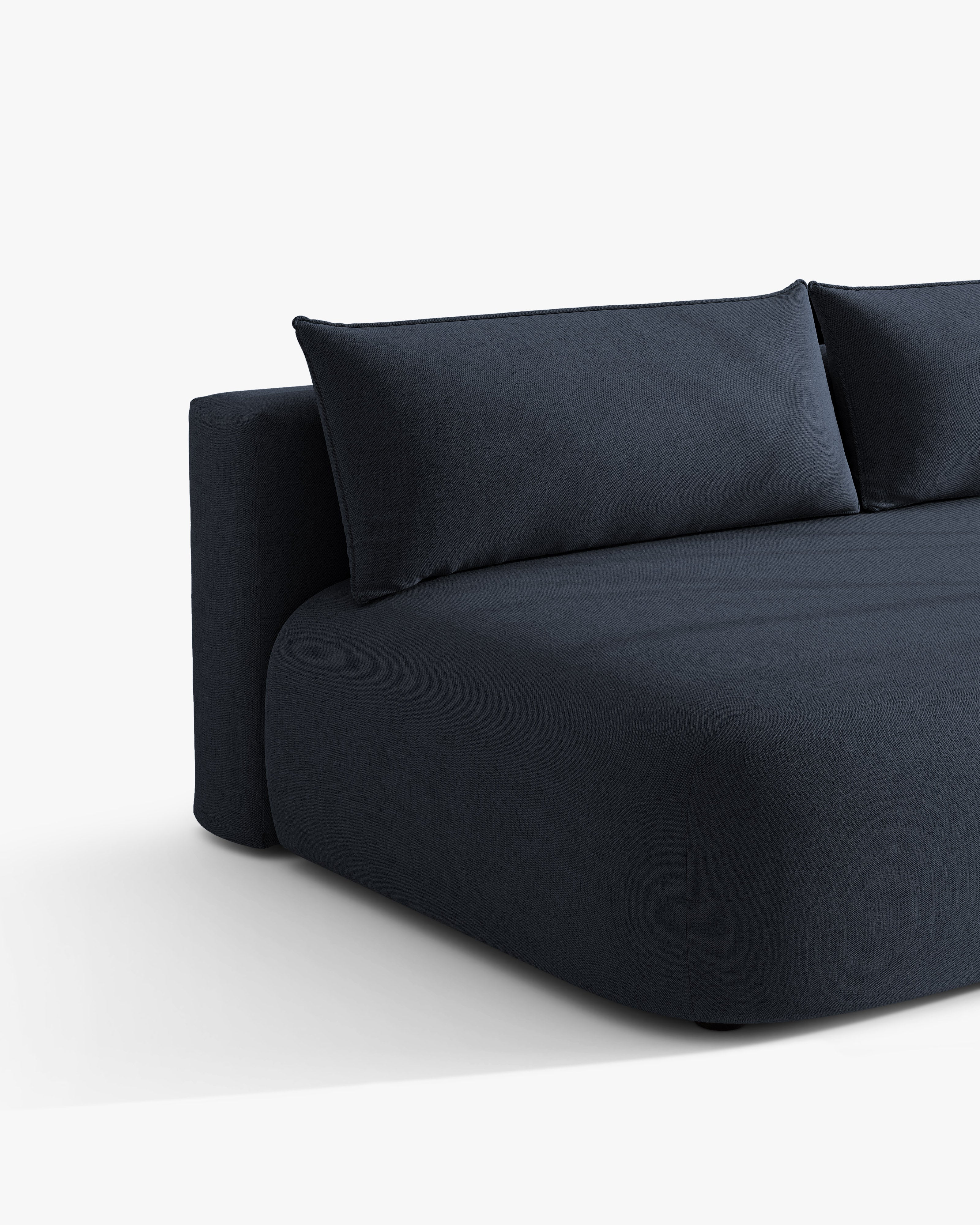 Sofa voor 3 personen met slaapfunctie HENA koninklijk blauw