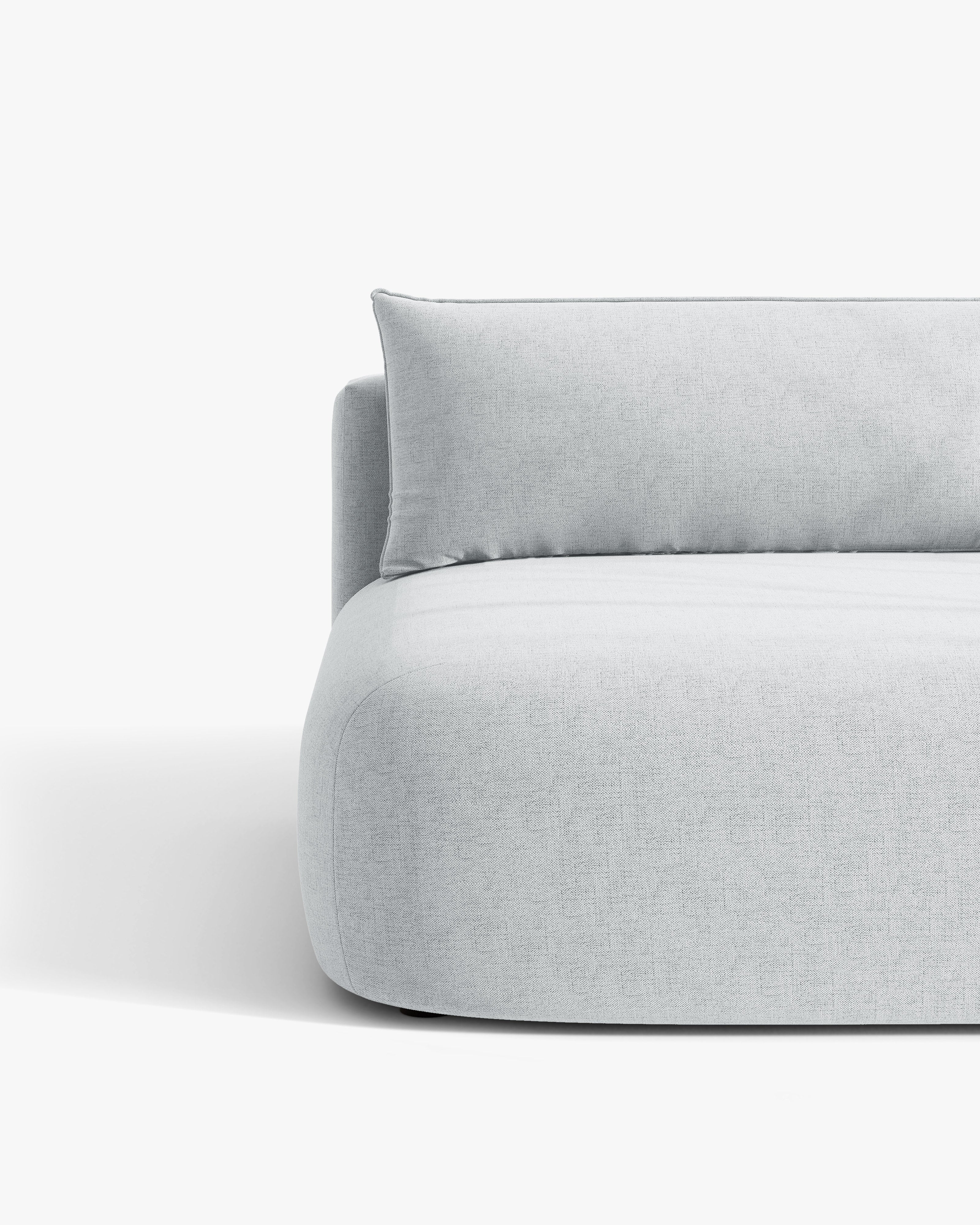 Sofa voor 3 personen met slaapfunctie HENA lichtgrijs