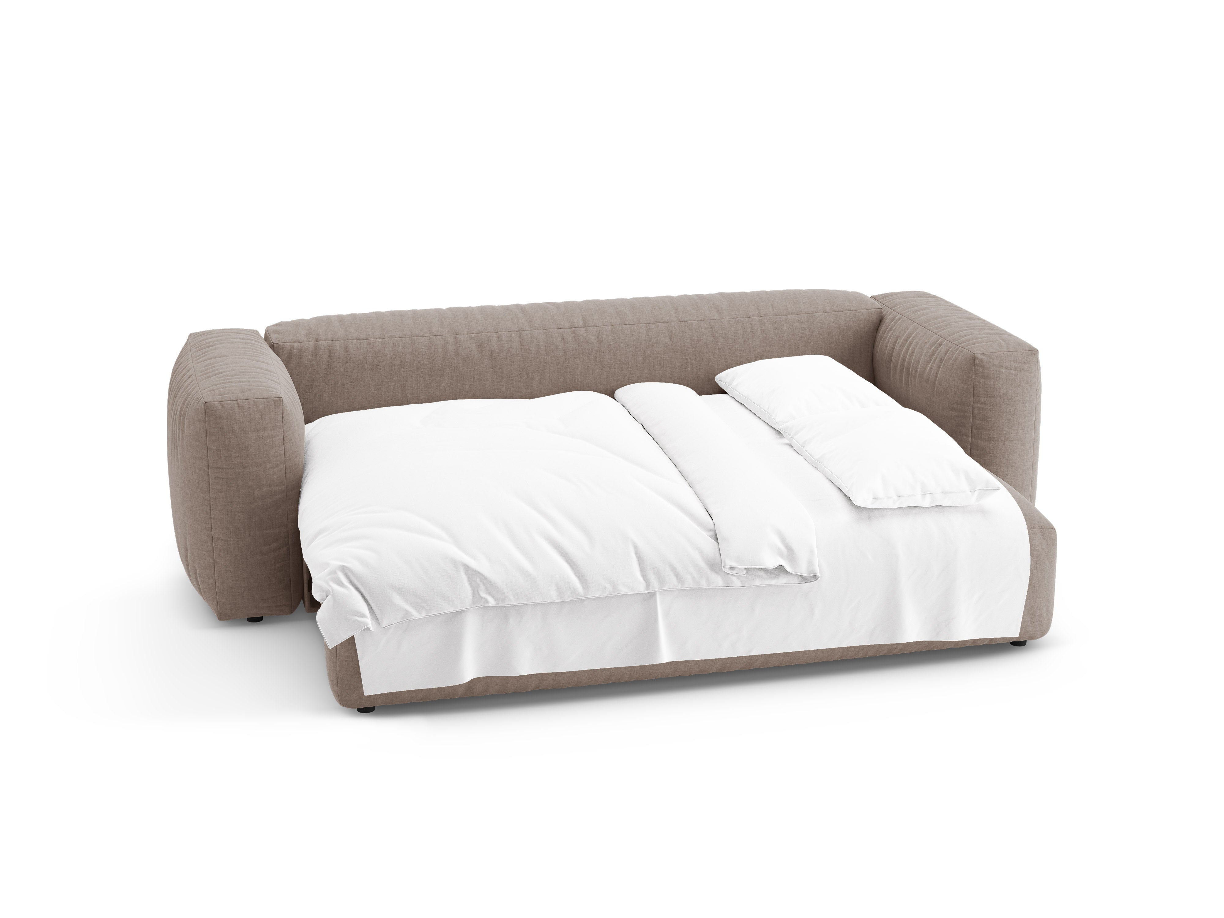 Sofa 3-zits met slaapfunctie MARTINA donkerbeige