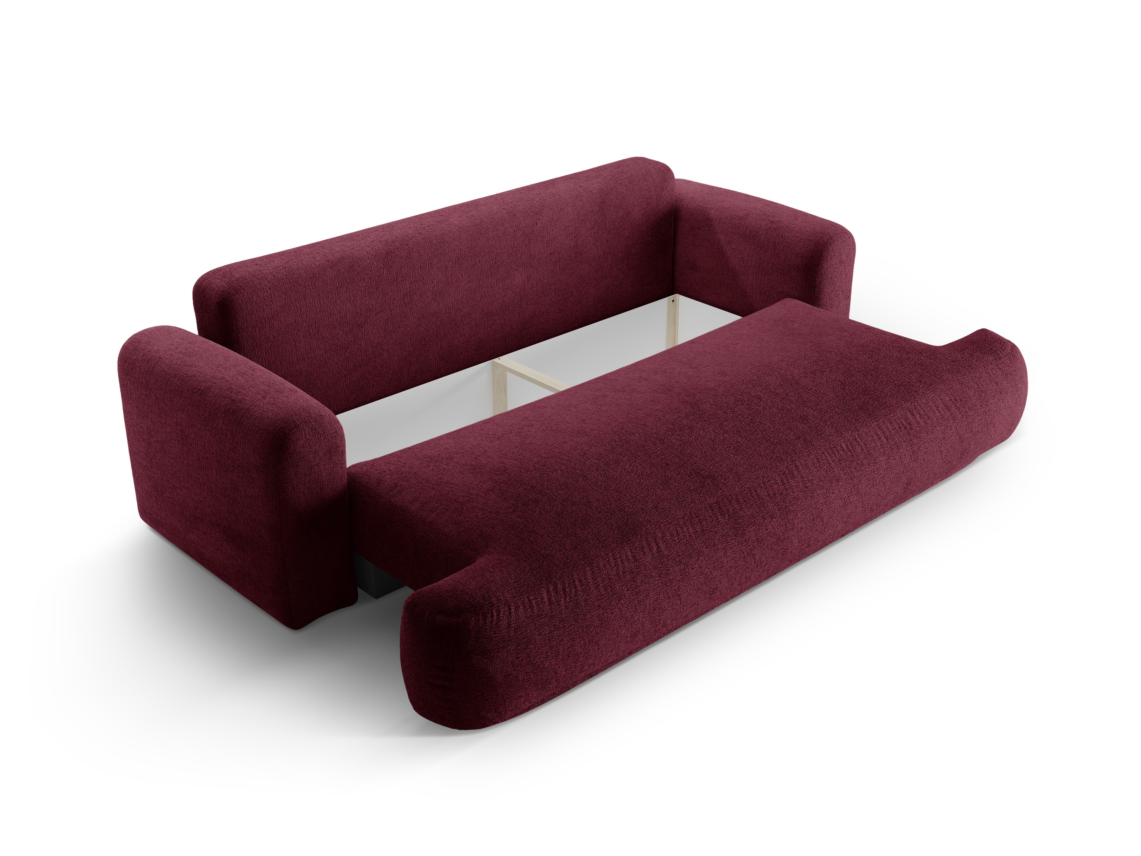 Sofa met slaapfunctie ELLA bordeauxrood