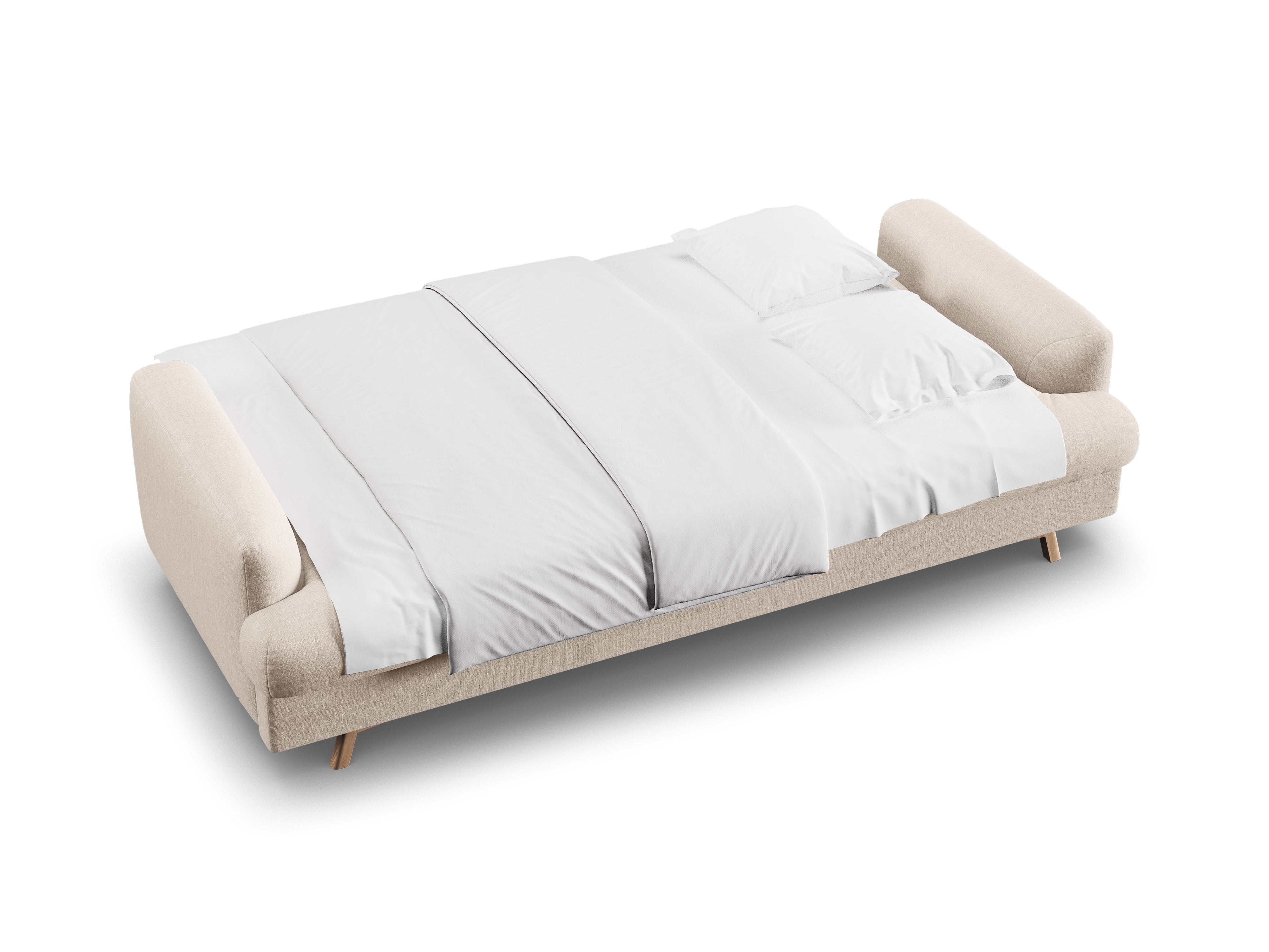 Sofa 3-zits met slaapfunctie NAOMI beige