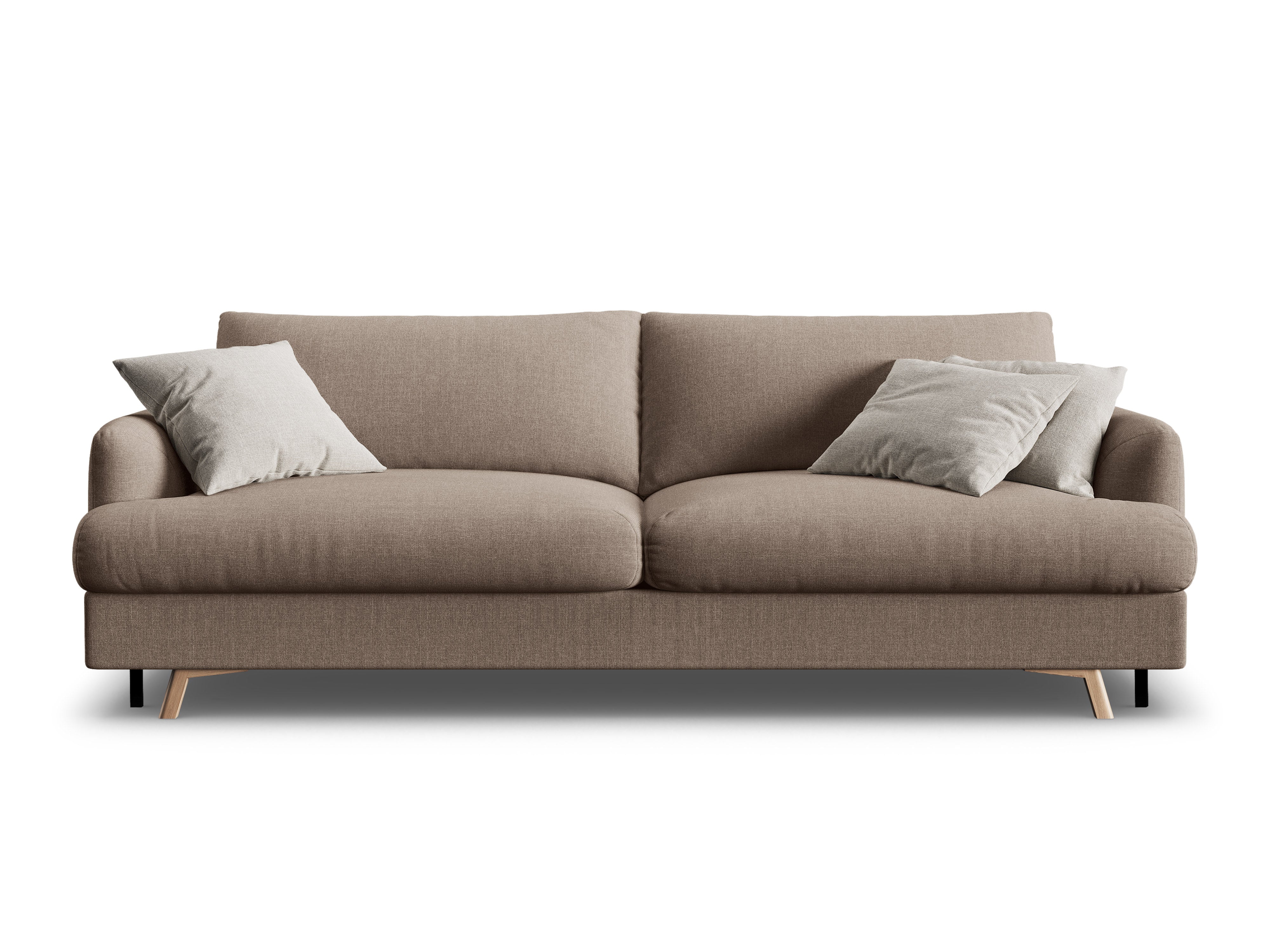 Sofa 3-zits met slaapfunctie NAOMI cappuccino