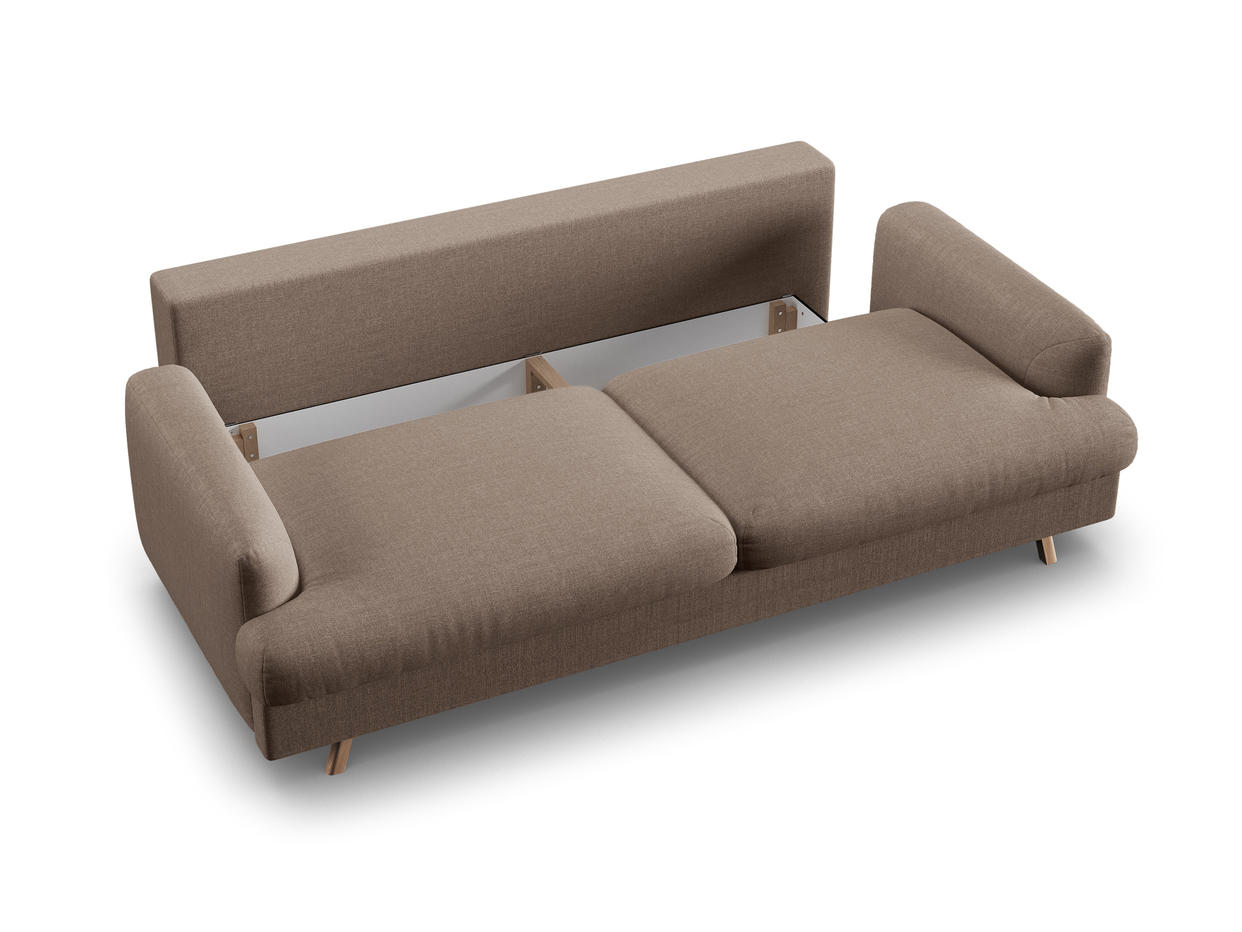 Sofa 3-zits met slaapfunctie NAOMI cappuccino