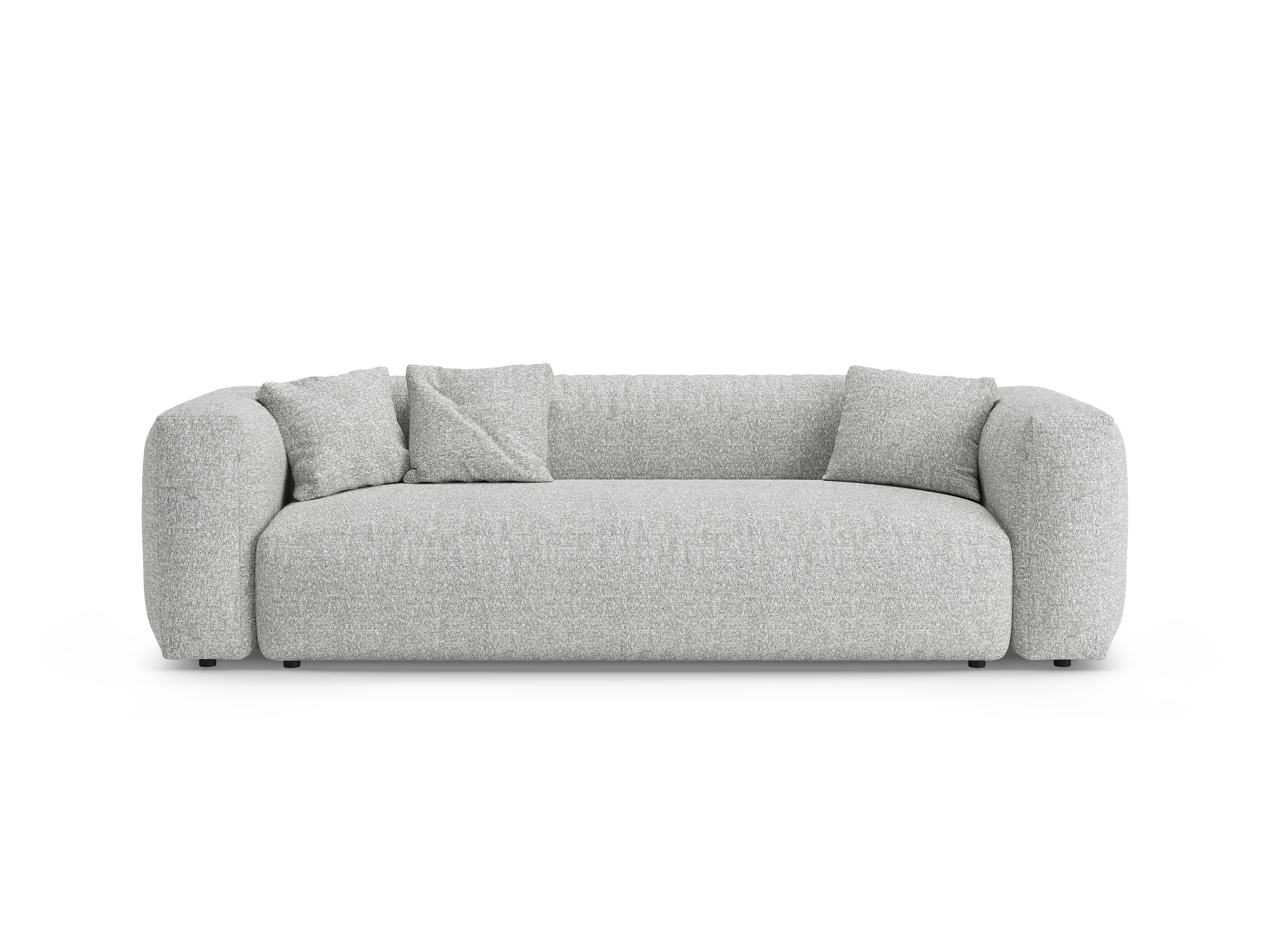 Sofa 3-zits met slaapfunctie MARTINA zilver boucle