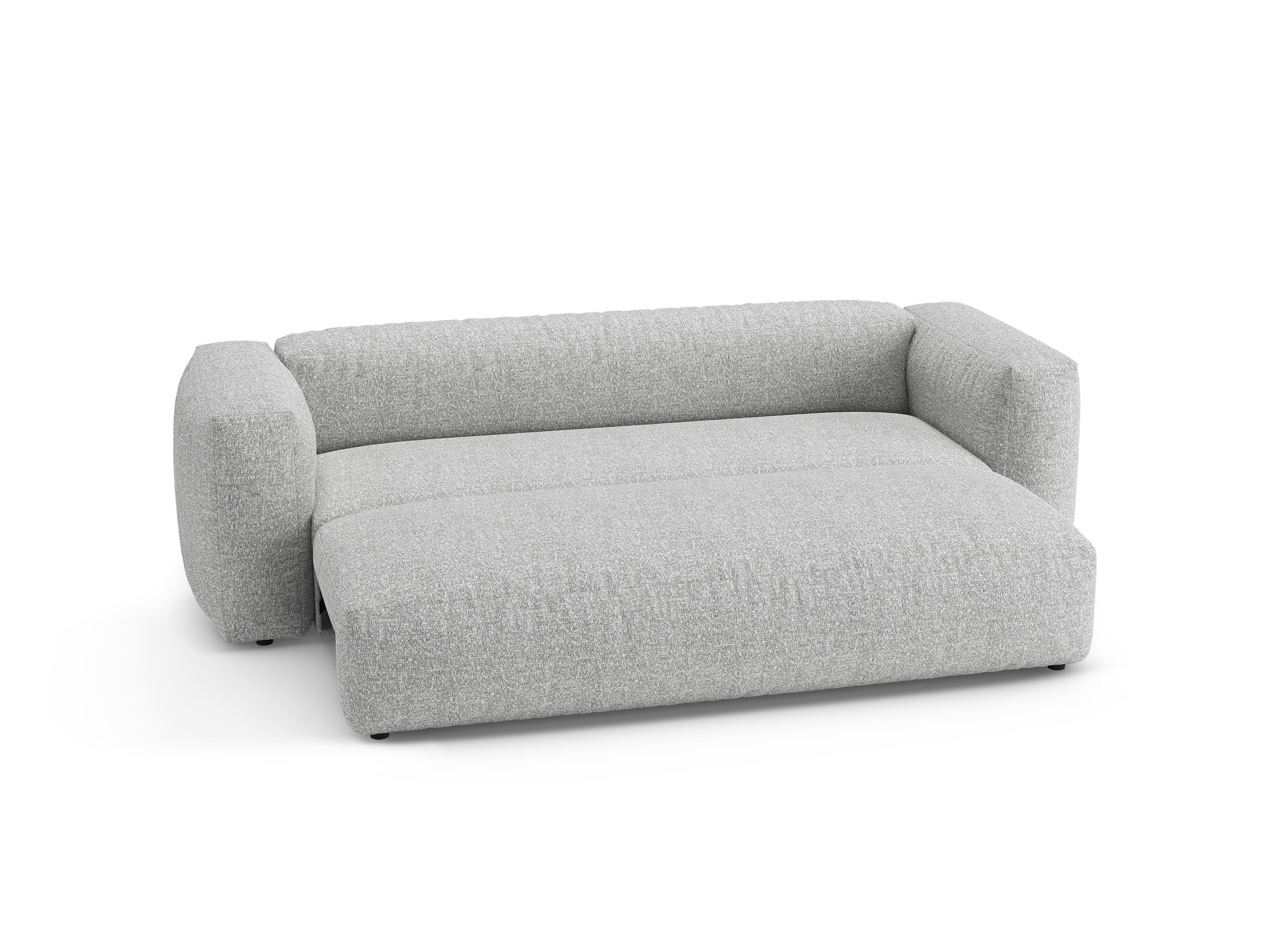 Sofa 3-zits met slaapfunctie MARTINA zilver boucle
