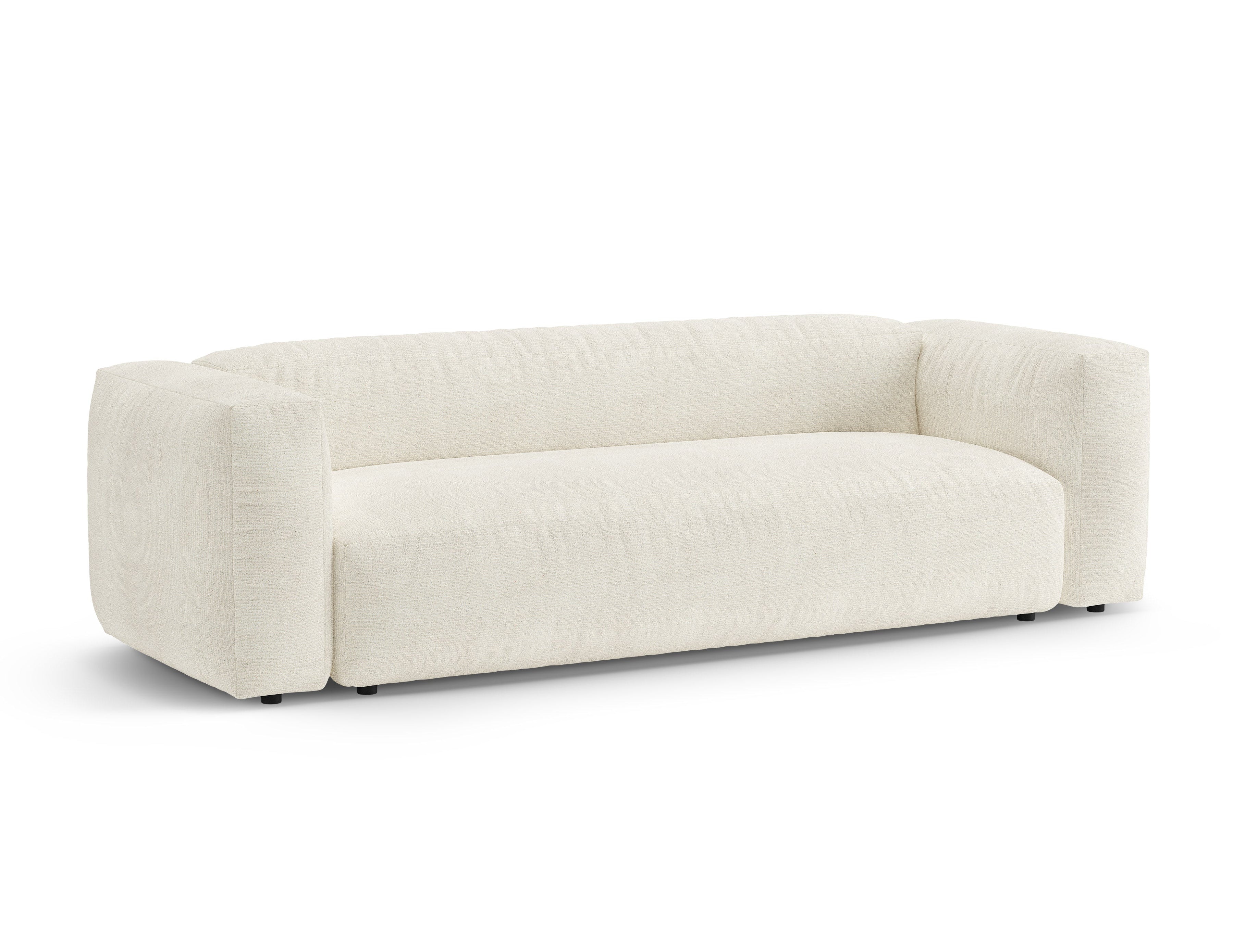 Sofa 3-zits met slaapfunctie MARTINA ivoorkleurige boucle