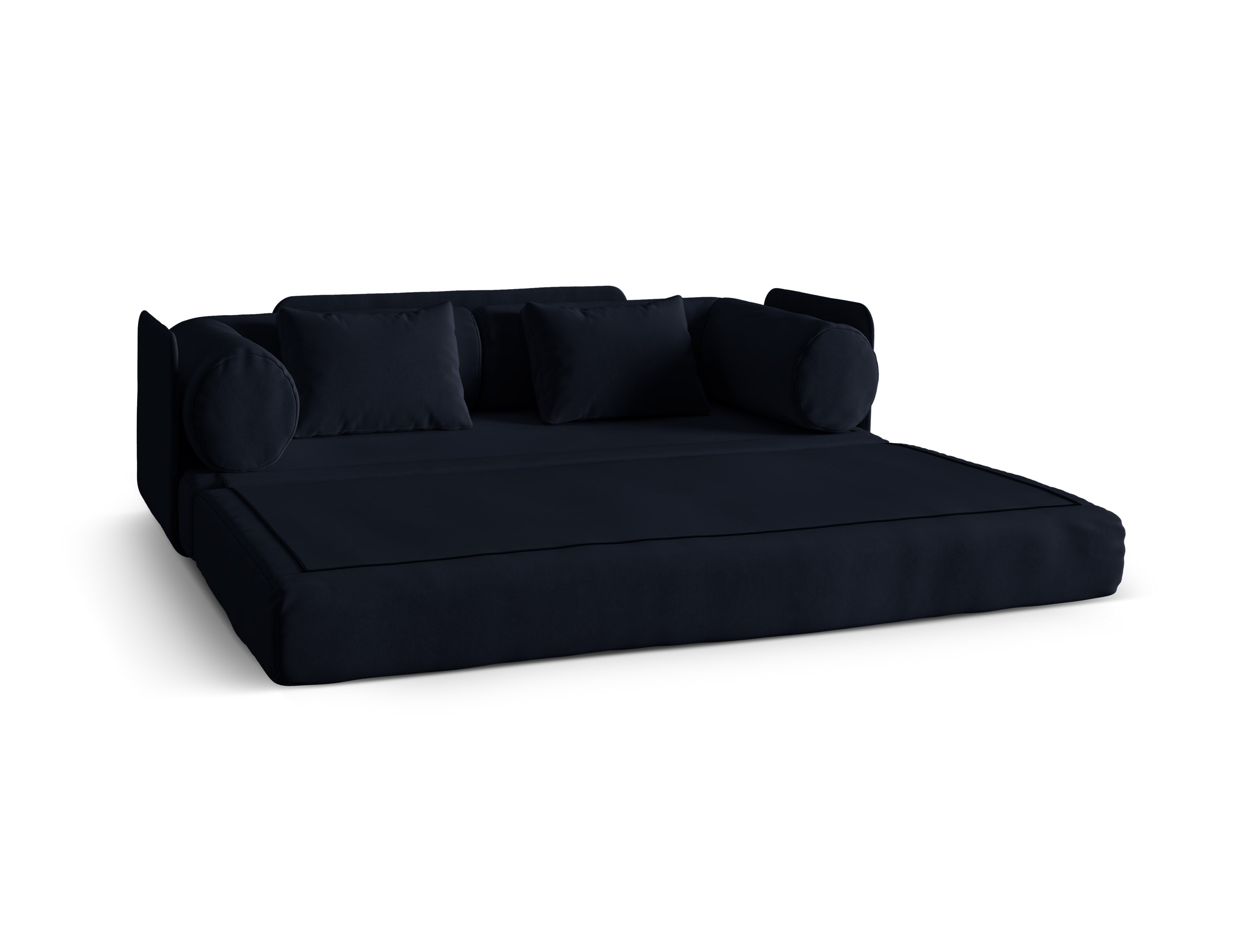 DREAMY koninklijk blauwe 3-zits fluwelen bank met slaapfunctie