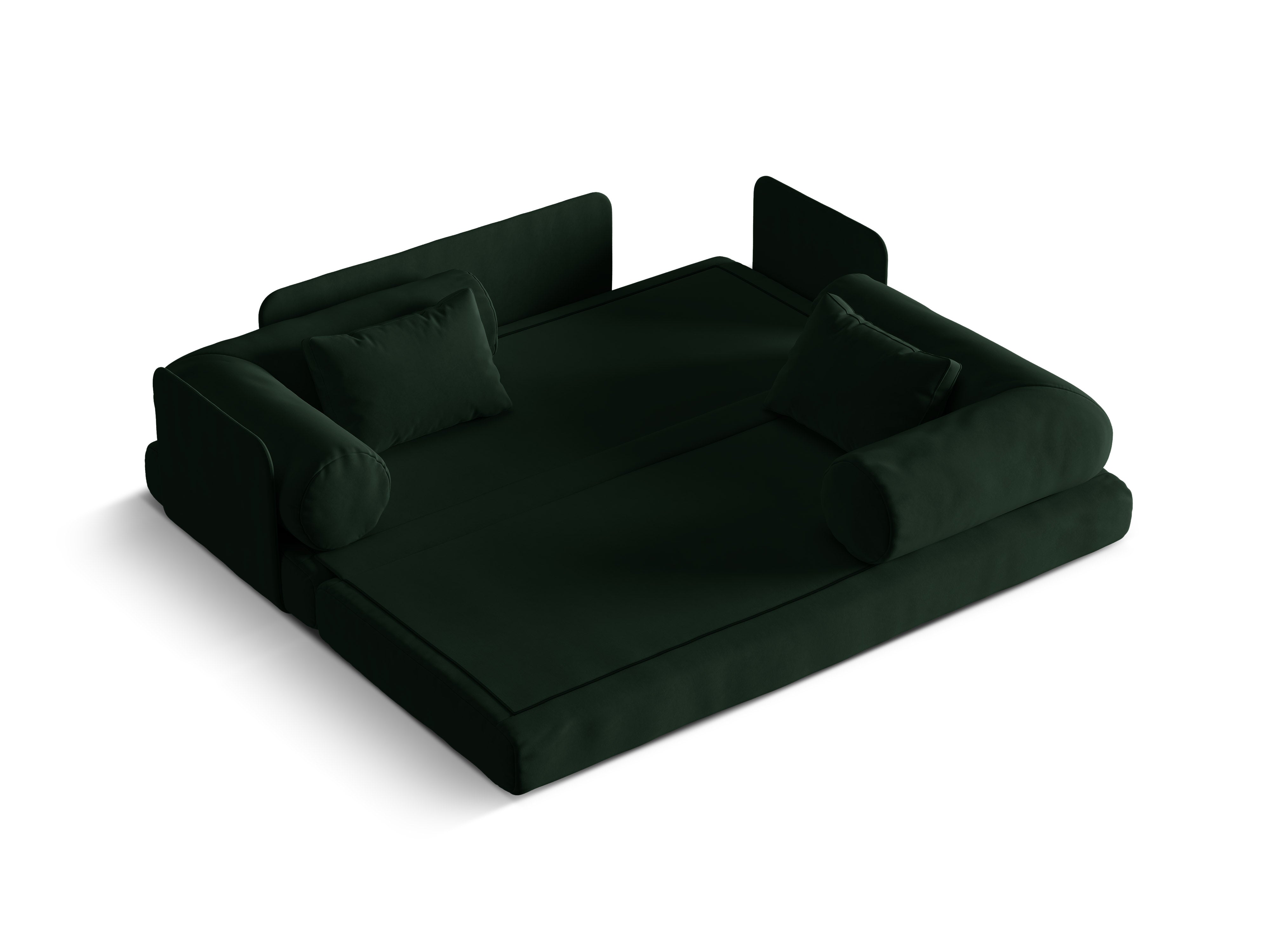 Sofa DREAMY 3-Sitzer mit Schlaffunktion in Flaschengrün
