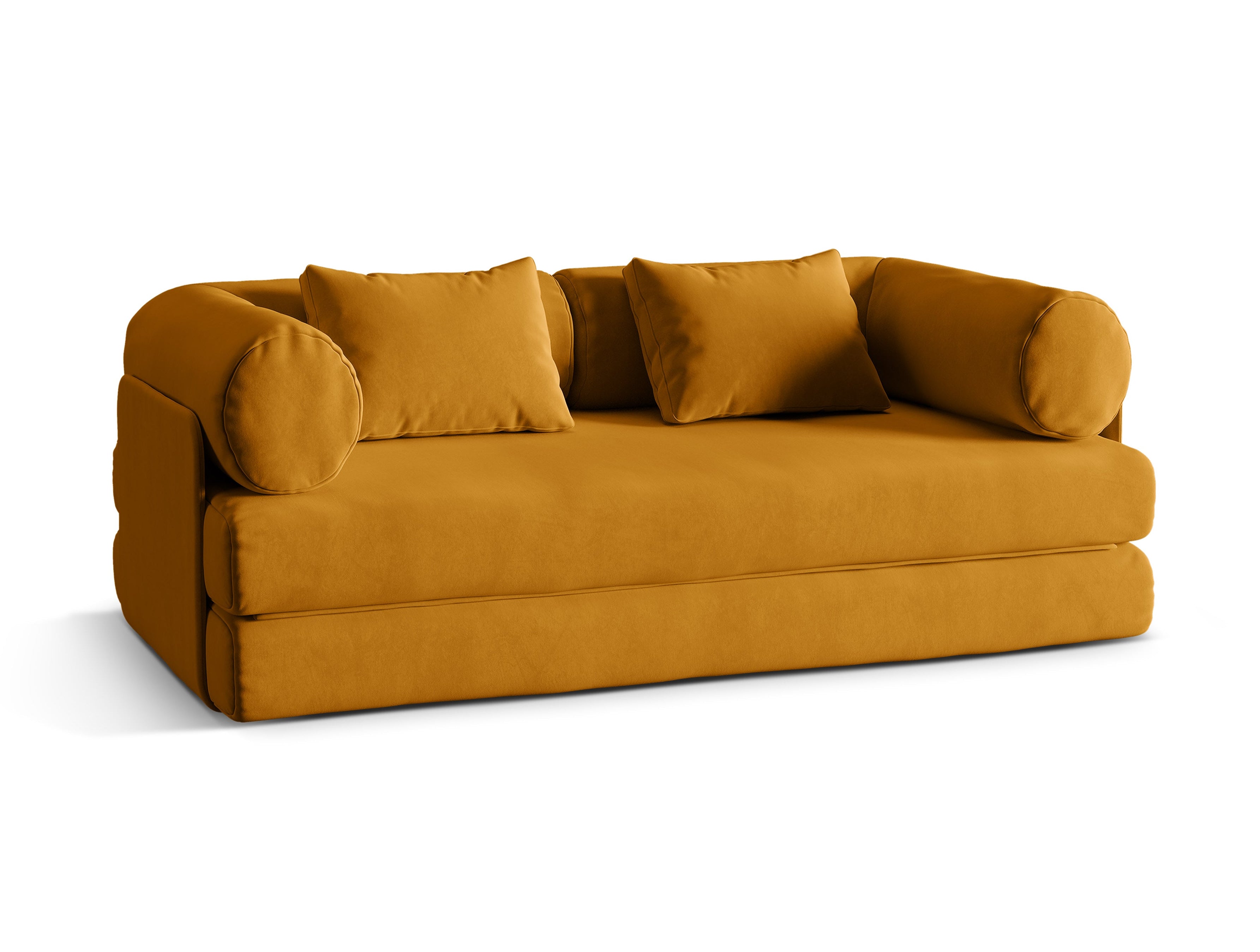 Sofa DREAMY 3-Sitzer mit Schlaffunktion in Gelb