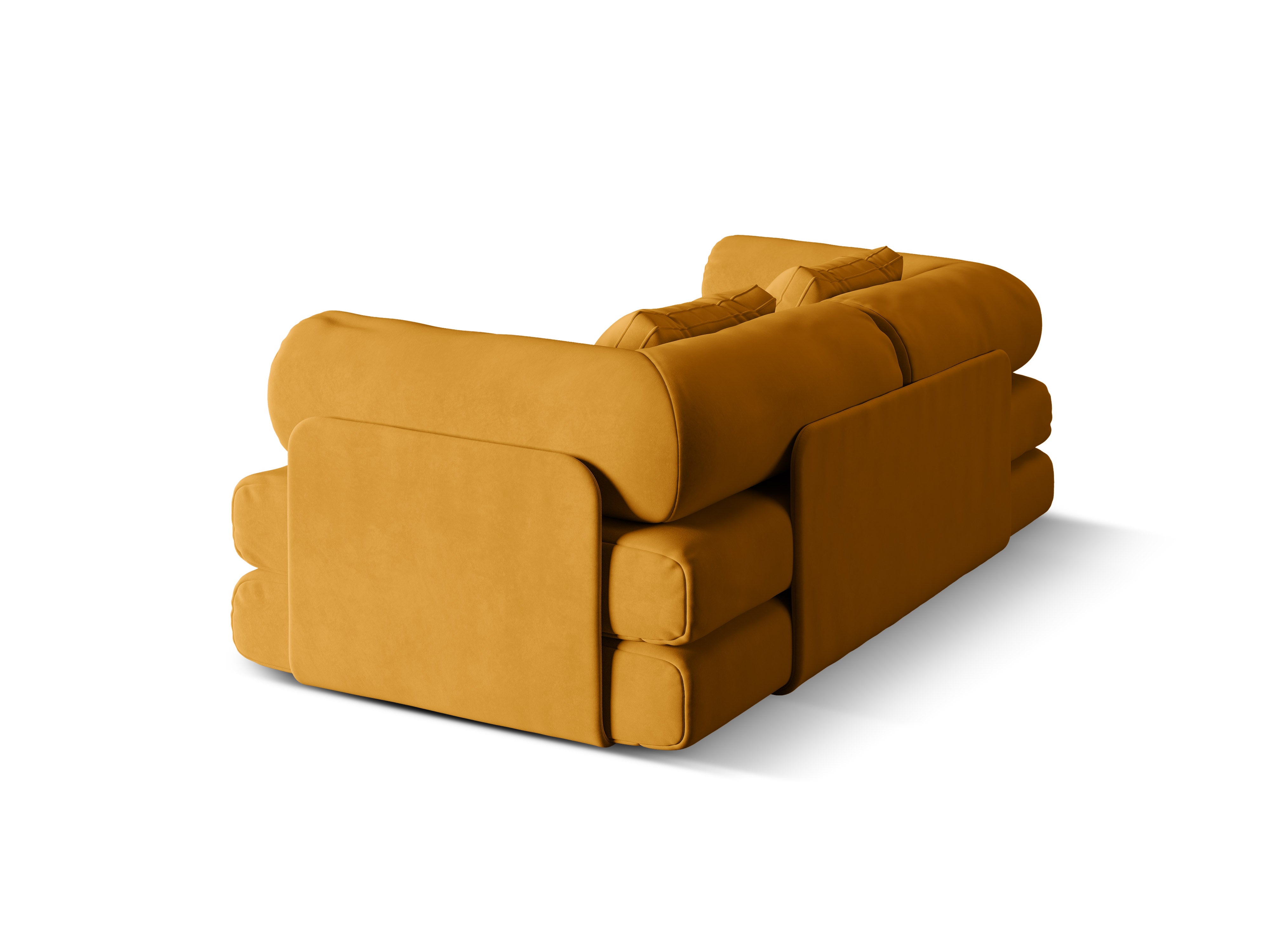 Sofa DREAMY 3-Sitzer mit Schlaffunktion in Gelb