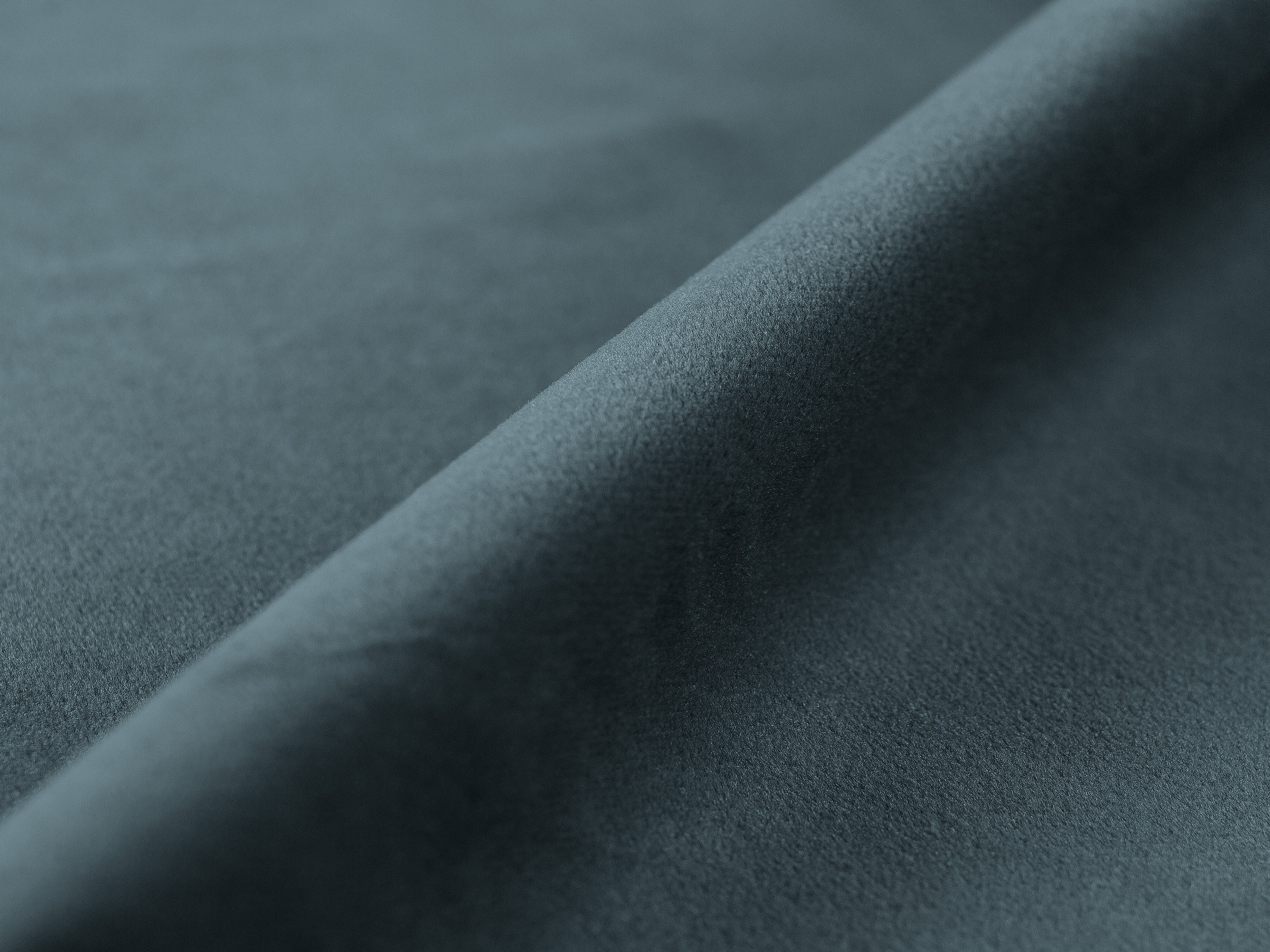 Fluwelen 3-zitsbank met slaapfunctie VICTOR blauw