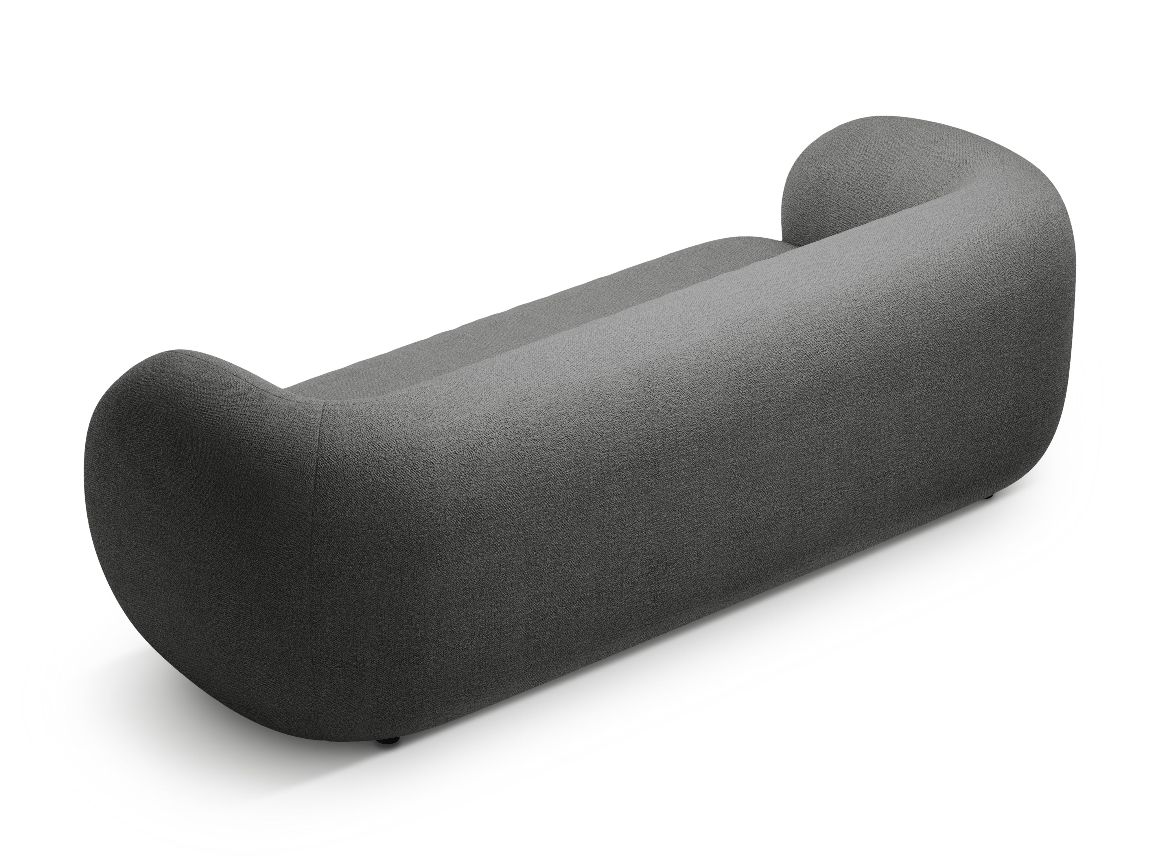 3-seater Sofa KATE dark gray boucle