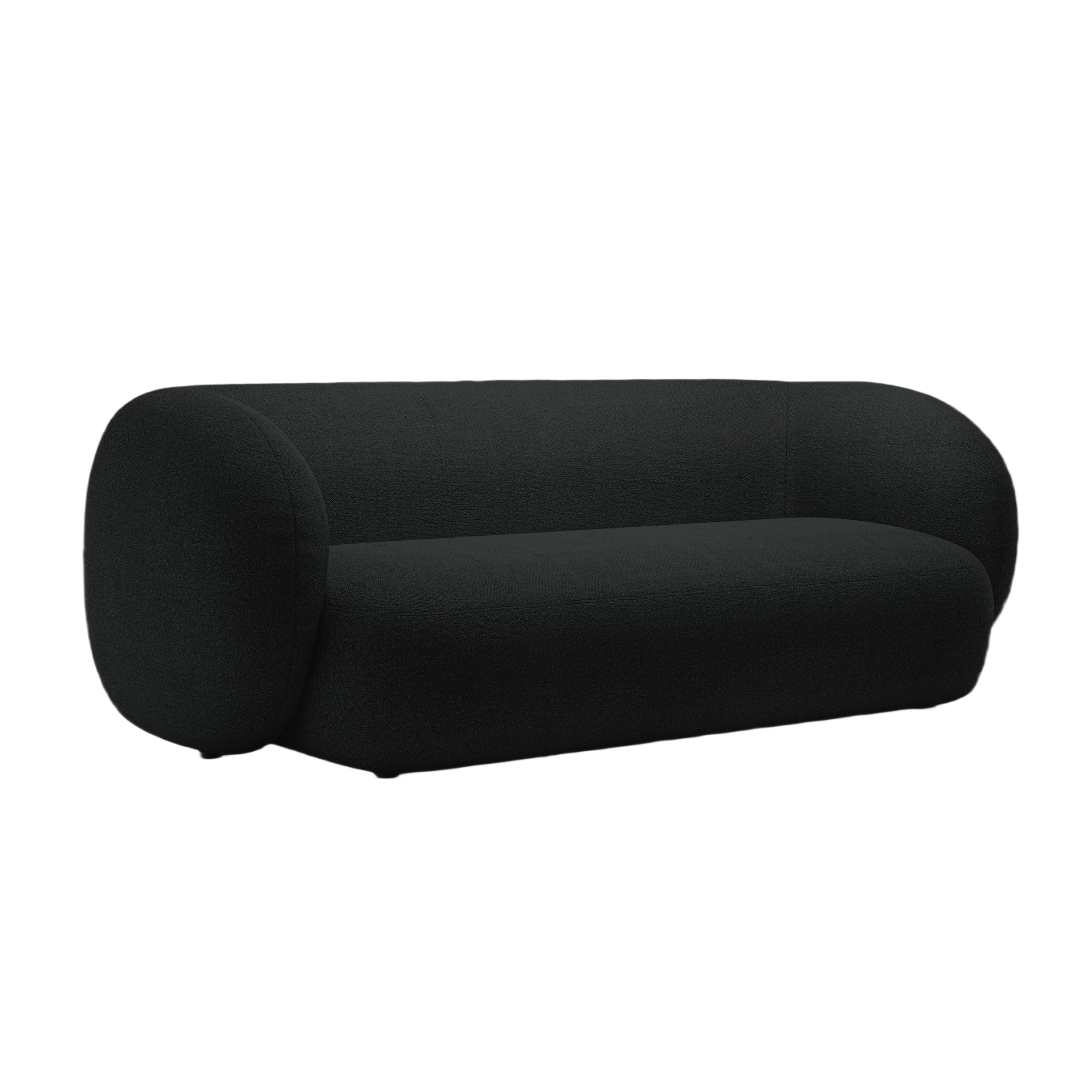 3-seater Sofa KATE black boucle