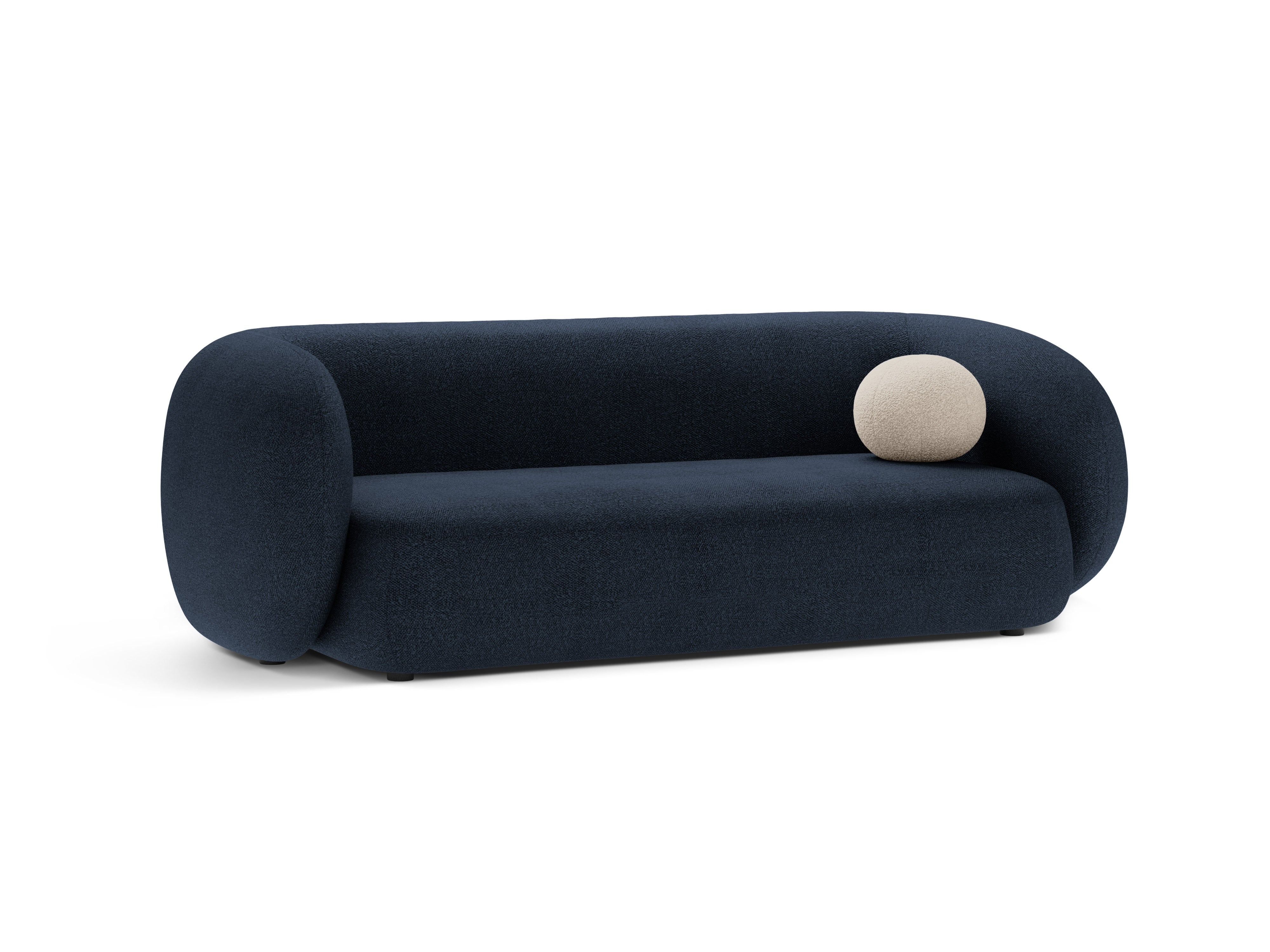 Sofa 3-osobowa KATE granatowy boucle – Micadoni