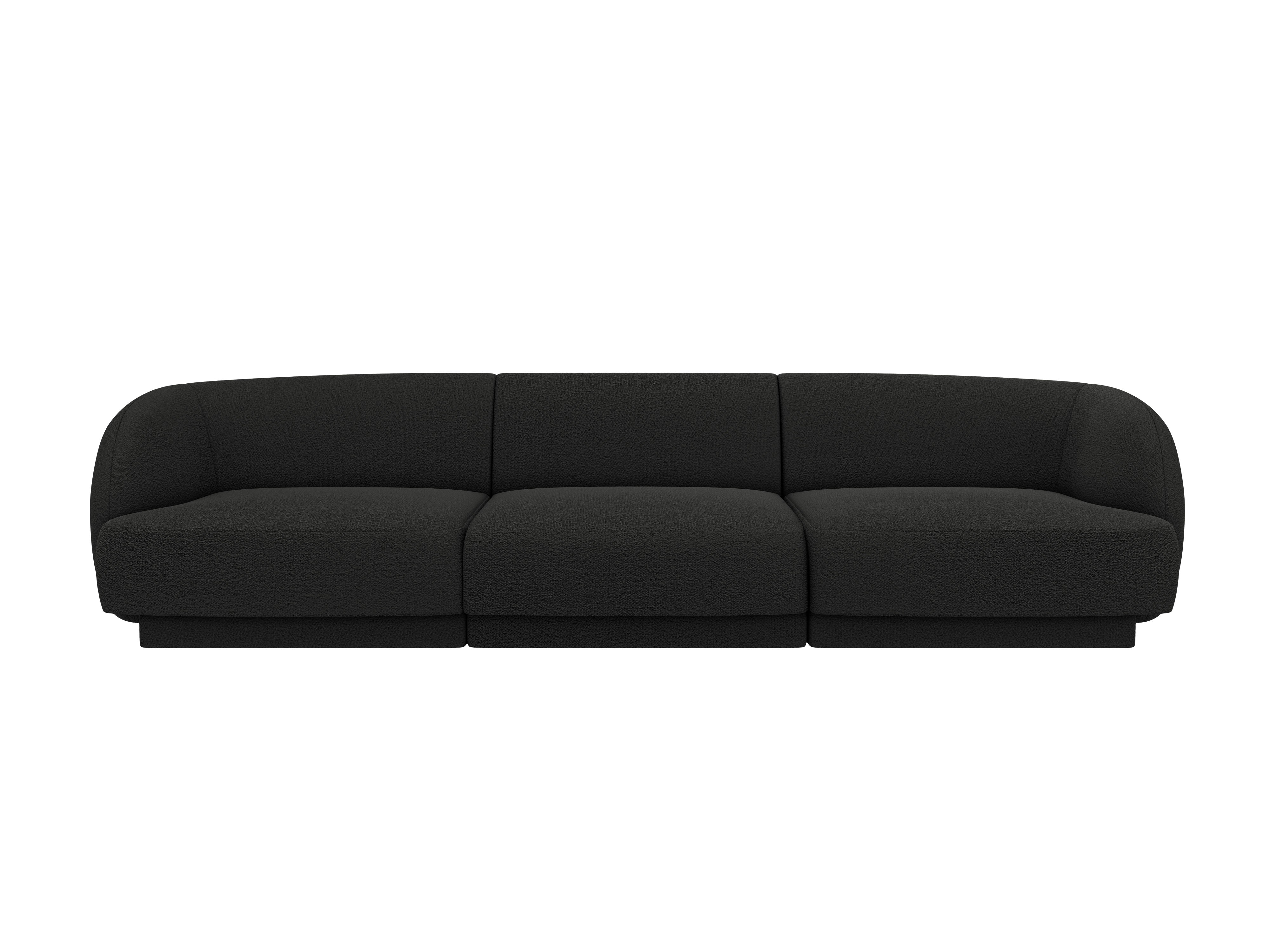 Sofa 3-zits MILEY zwart chenille