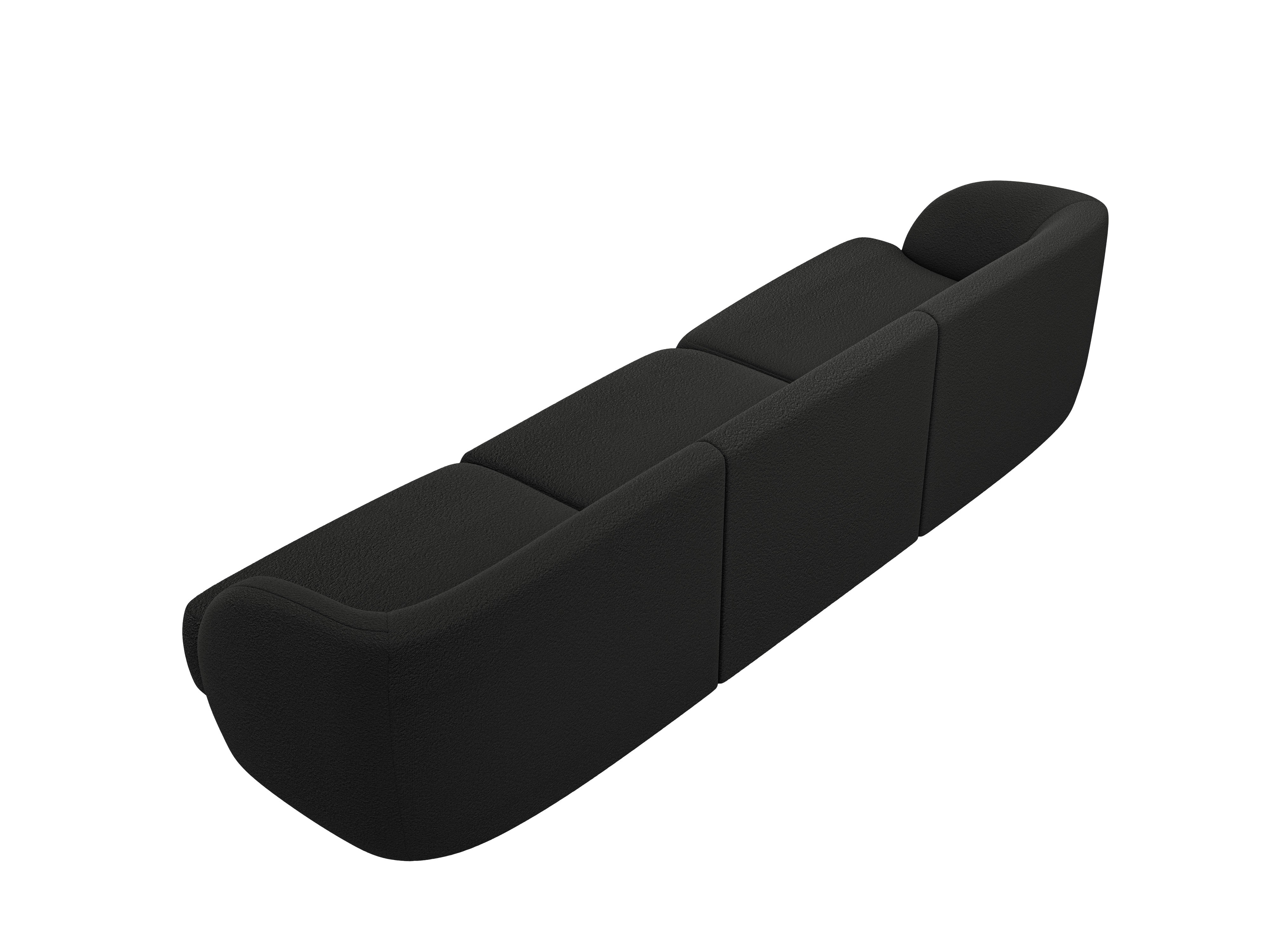 Sofa 3-zits MILEY zwart chenille