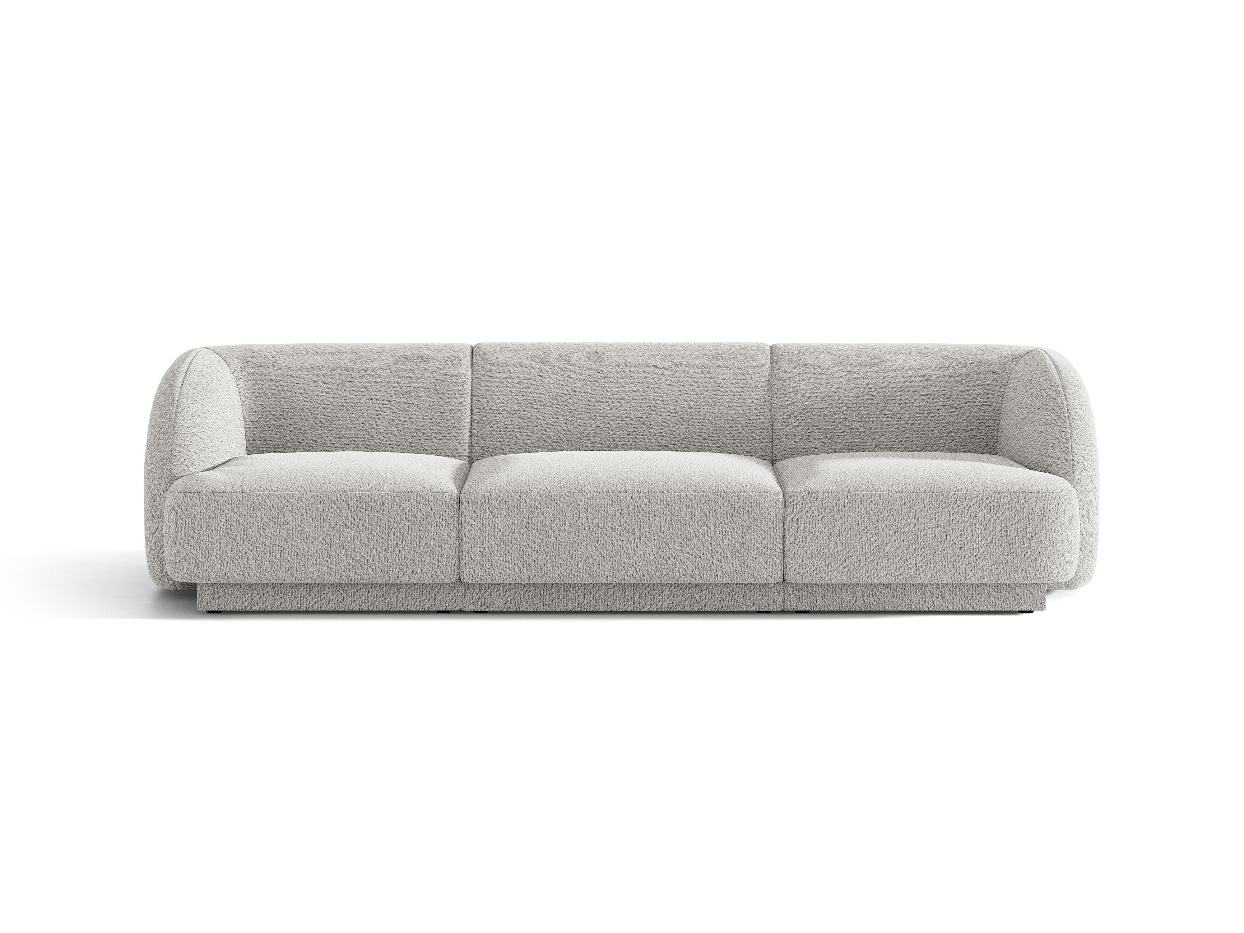 Sofa 3-osobowa MILEY jasnoszary boucle do salonu