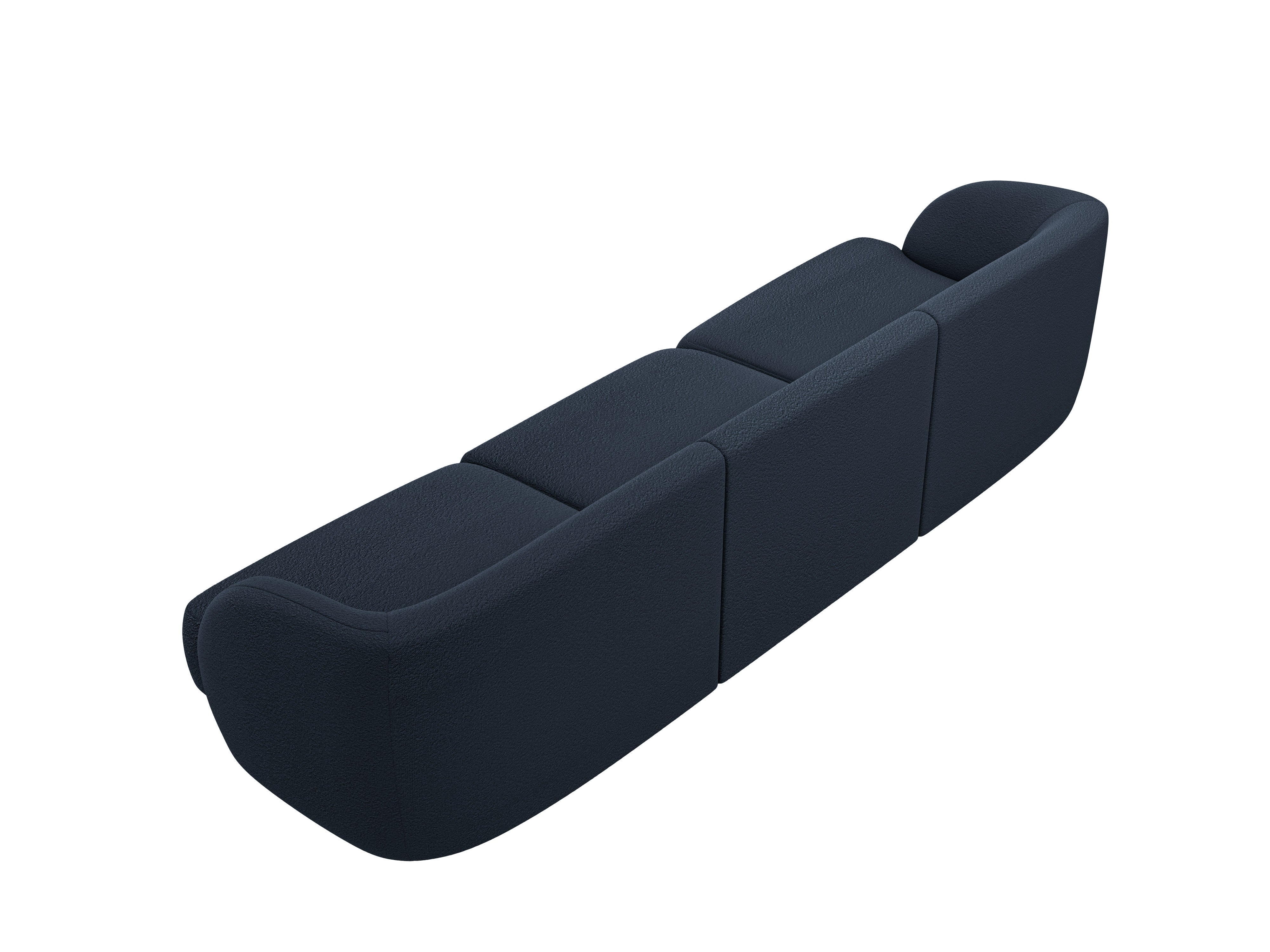 3-seater Sofa MILEY dark blue boucle