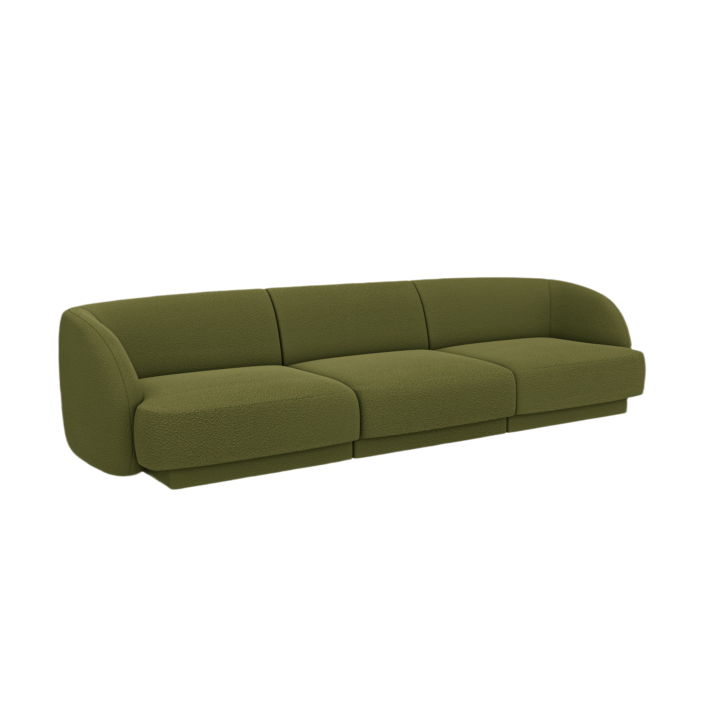 3-seater Sofa MILEY green boucle