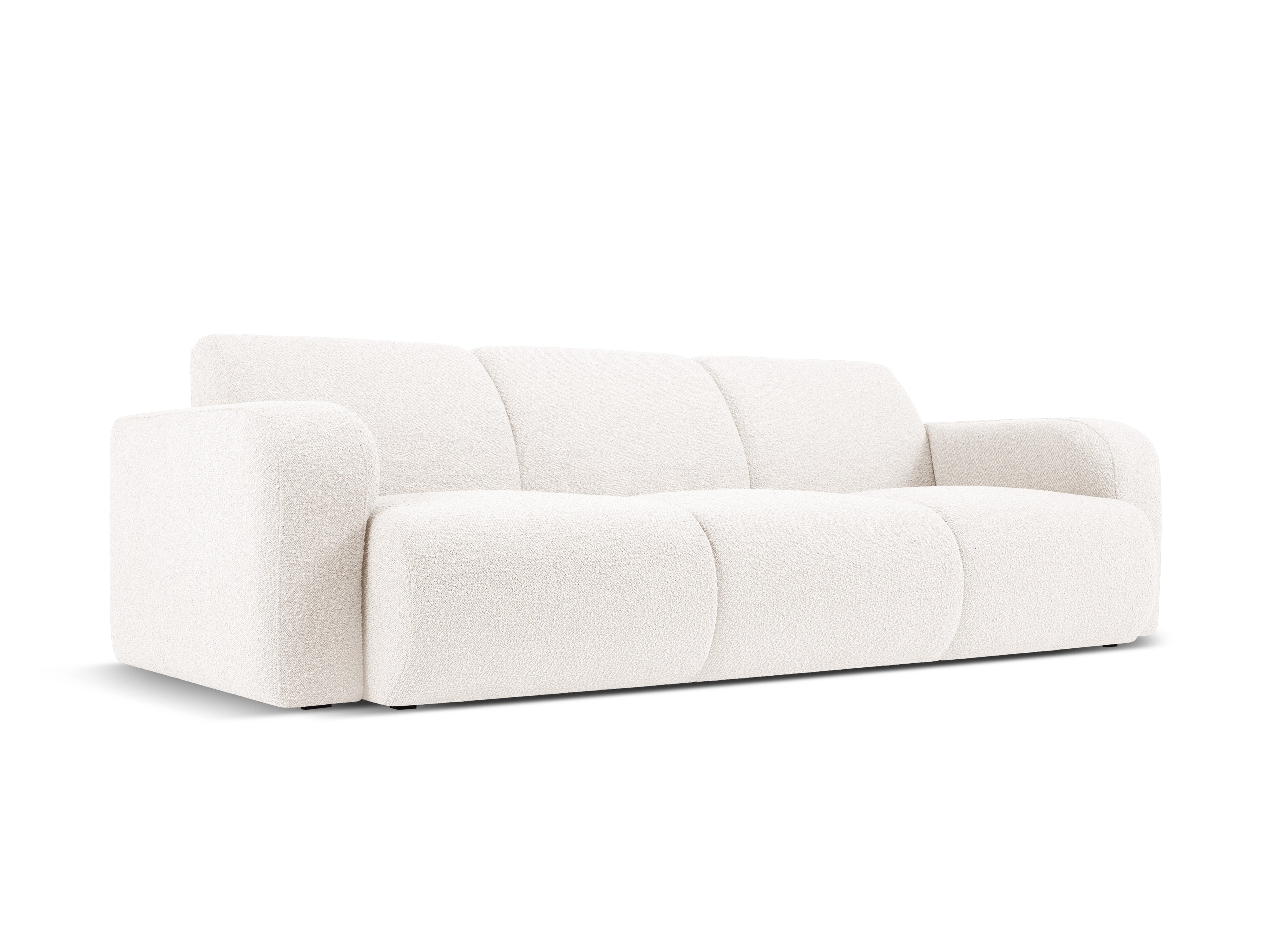 Sofa w tkaninie boucle 3-osobowa MOLINO biały Micadoni Eye on Design