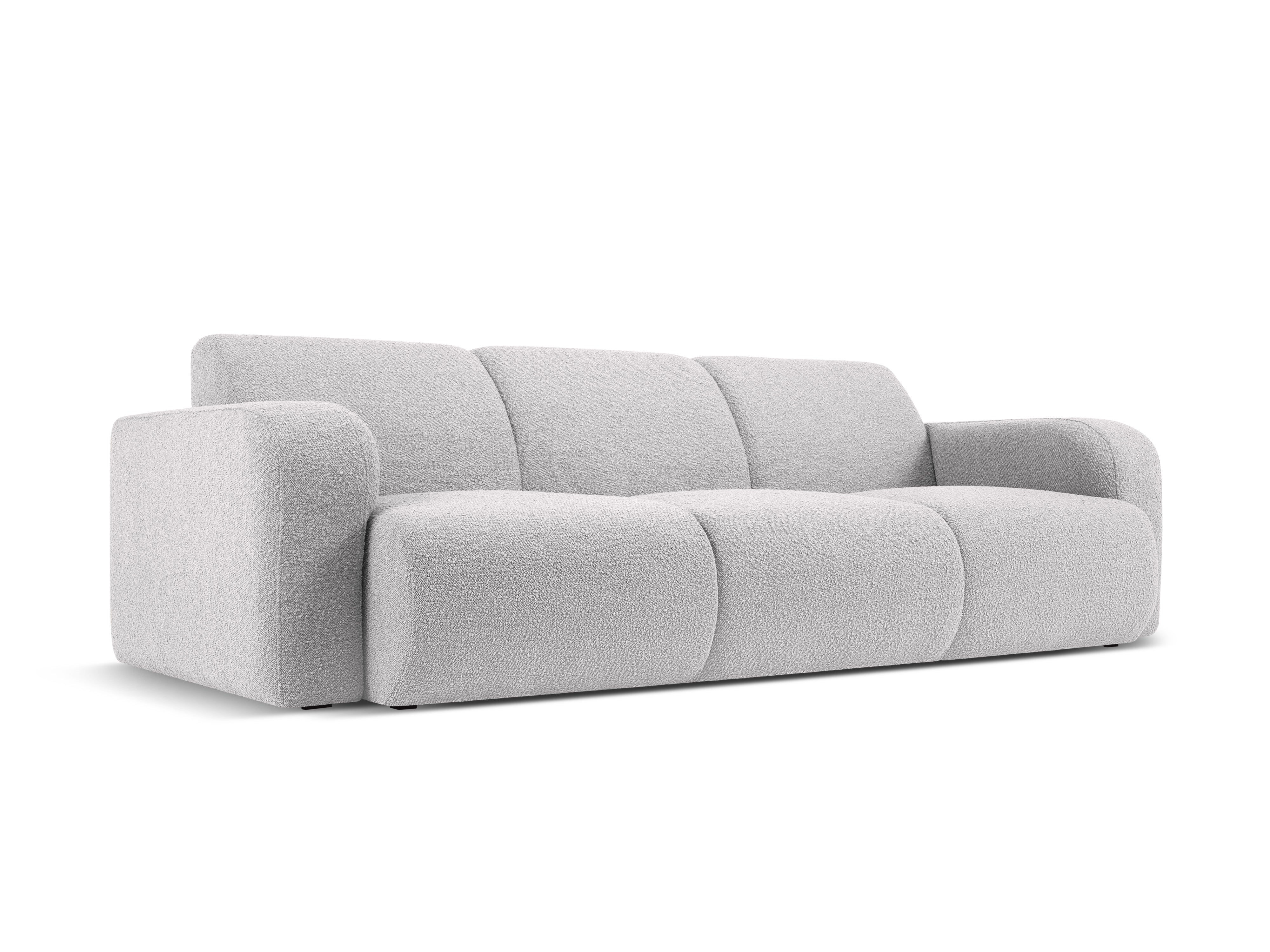 Sofa w tkaninie boucle 3-osobowa MOLINO jasnoszary – Micadoni