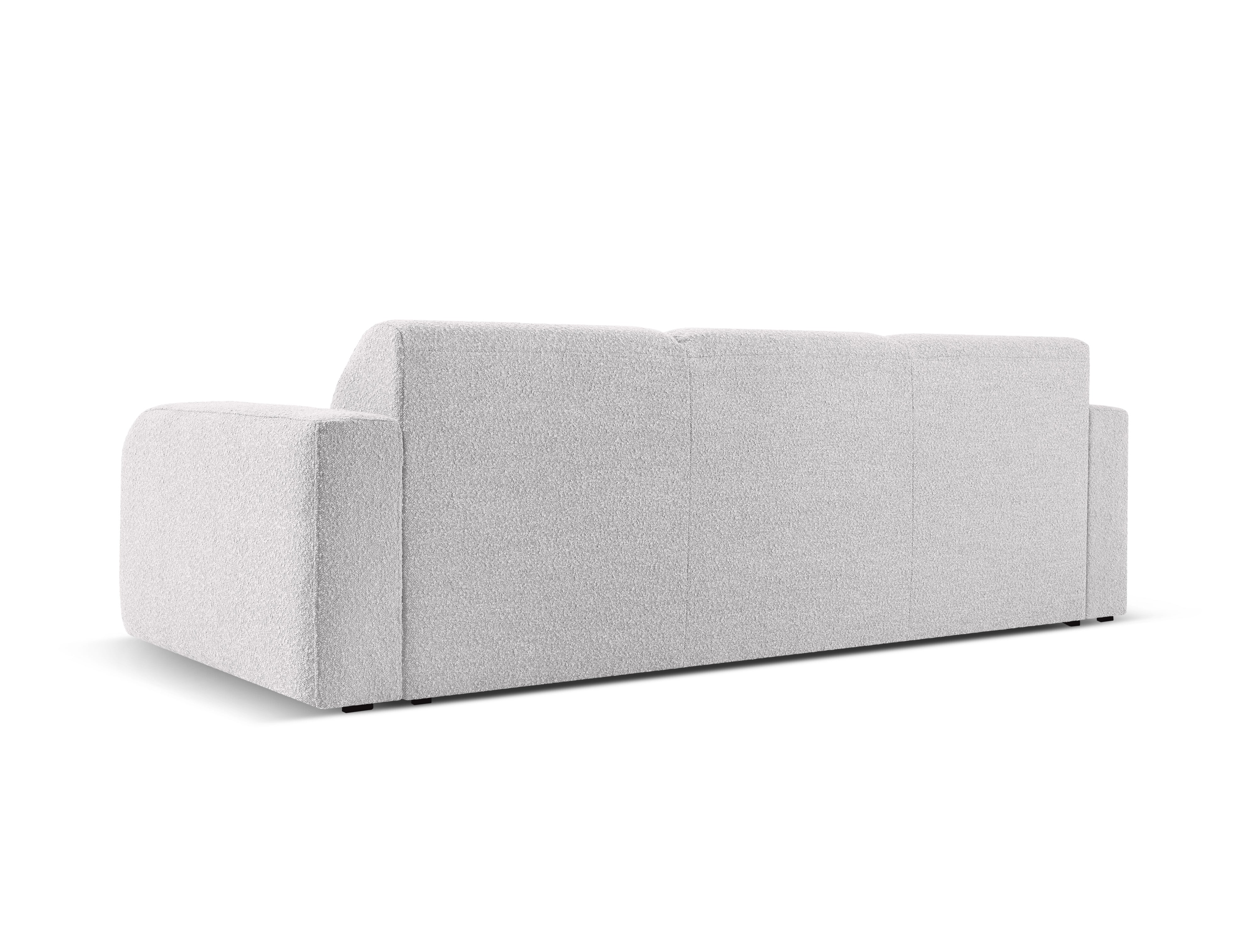 Sofa w tkaninie boucle 3-osobowa MOLINO jasnoszary – tkanina bouclé