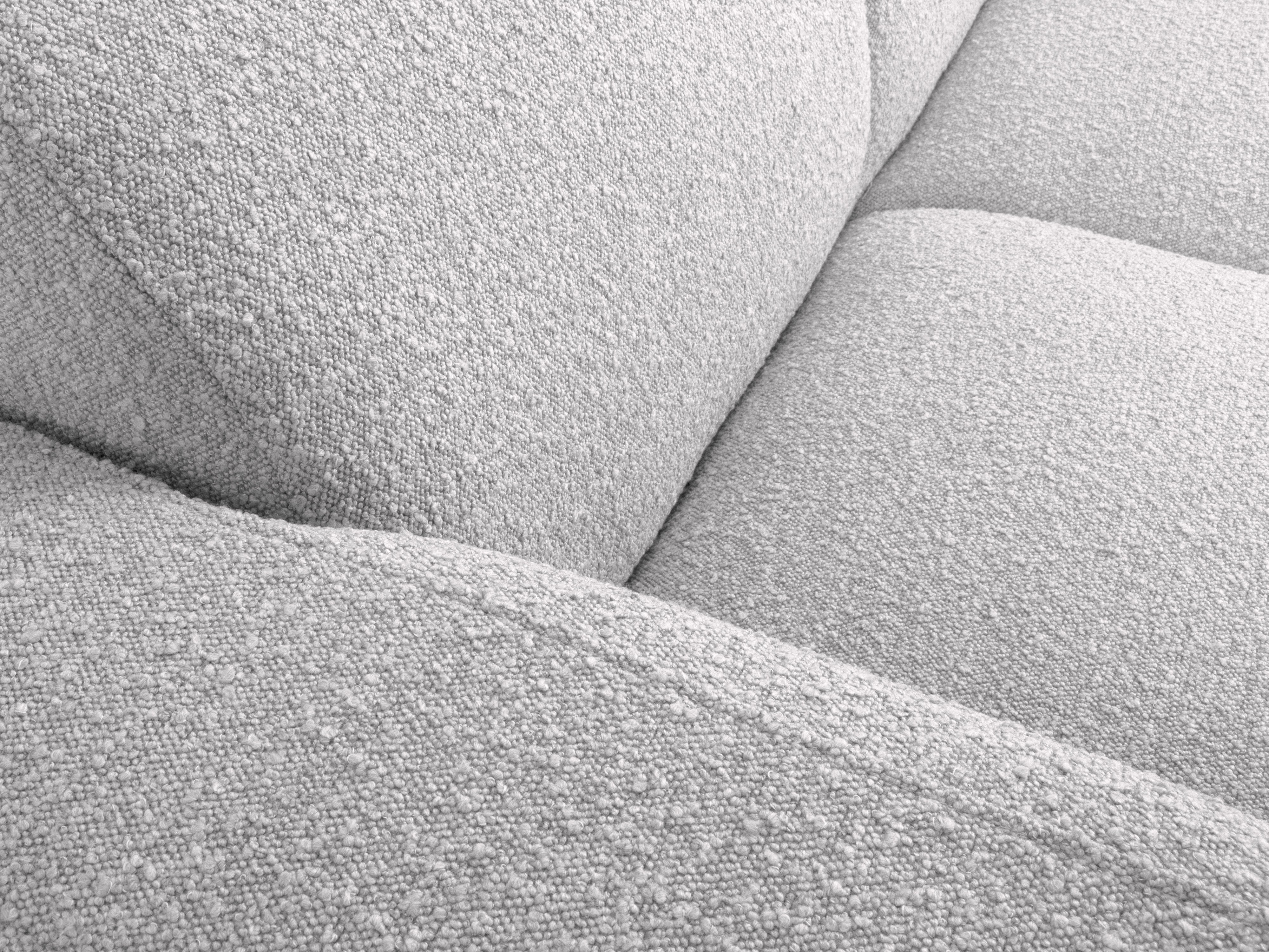 Sofa w tkaninie boucle 3-osobowa MOLINO jasnoszary do salonu – Micadoni