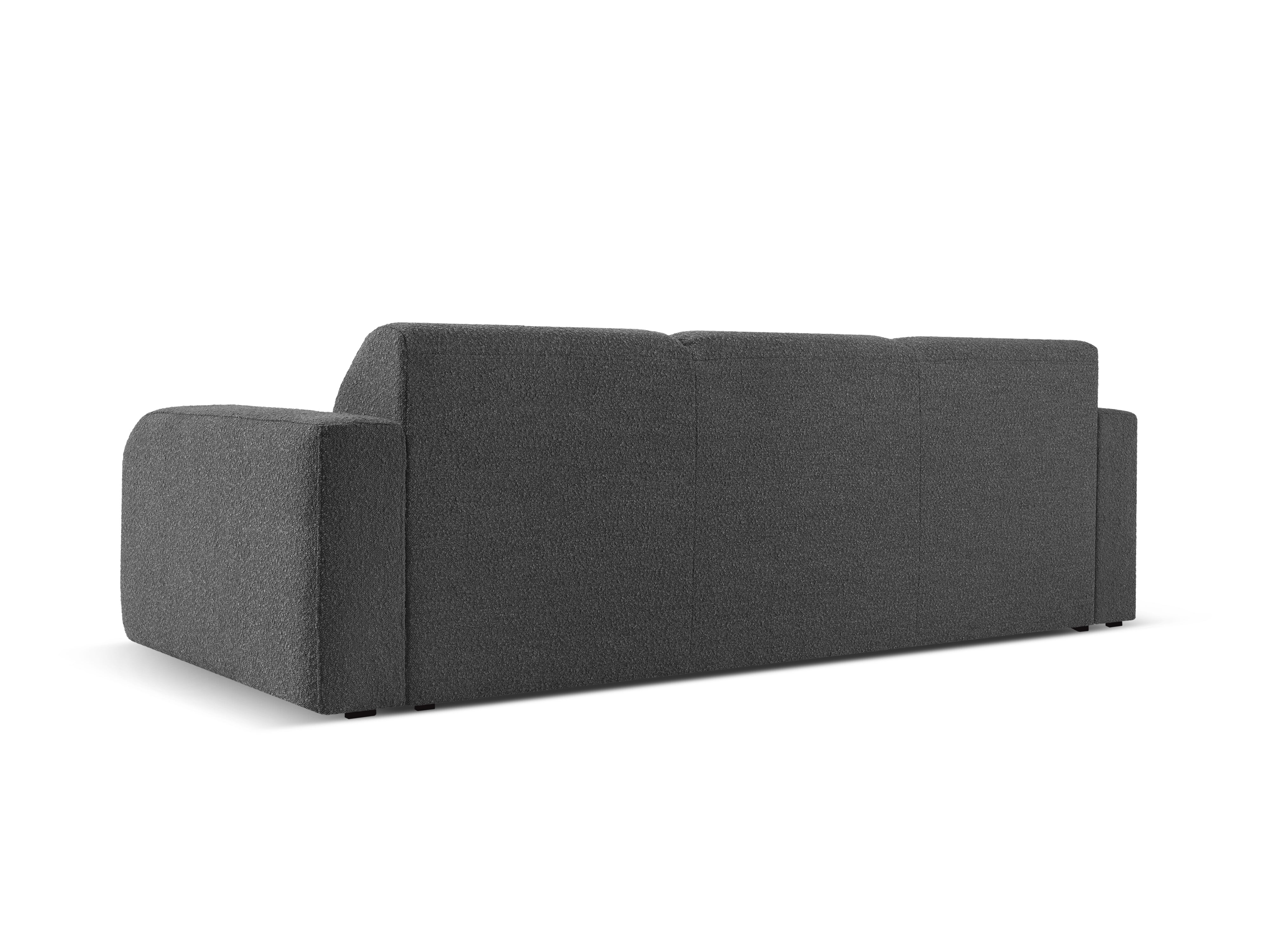 Sofa w tkaninie boucle 3-osobowa MOLINO ciemnoszary Micadoni Eye on Design