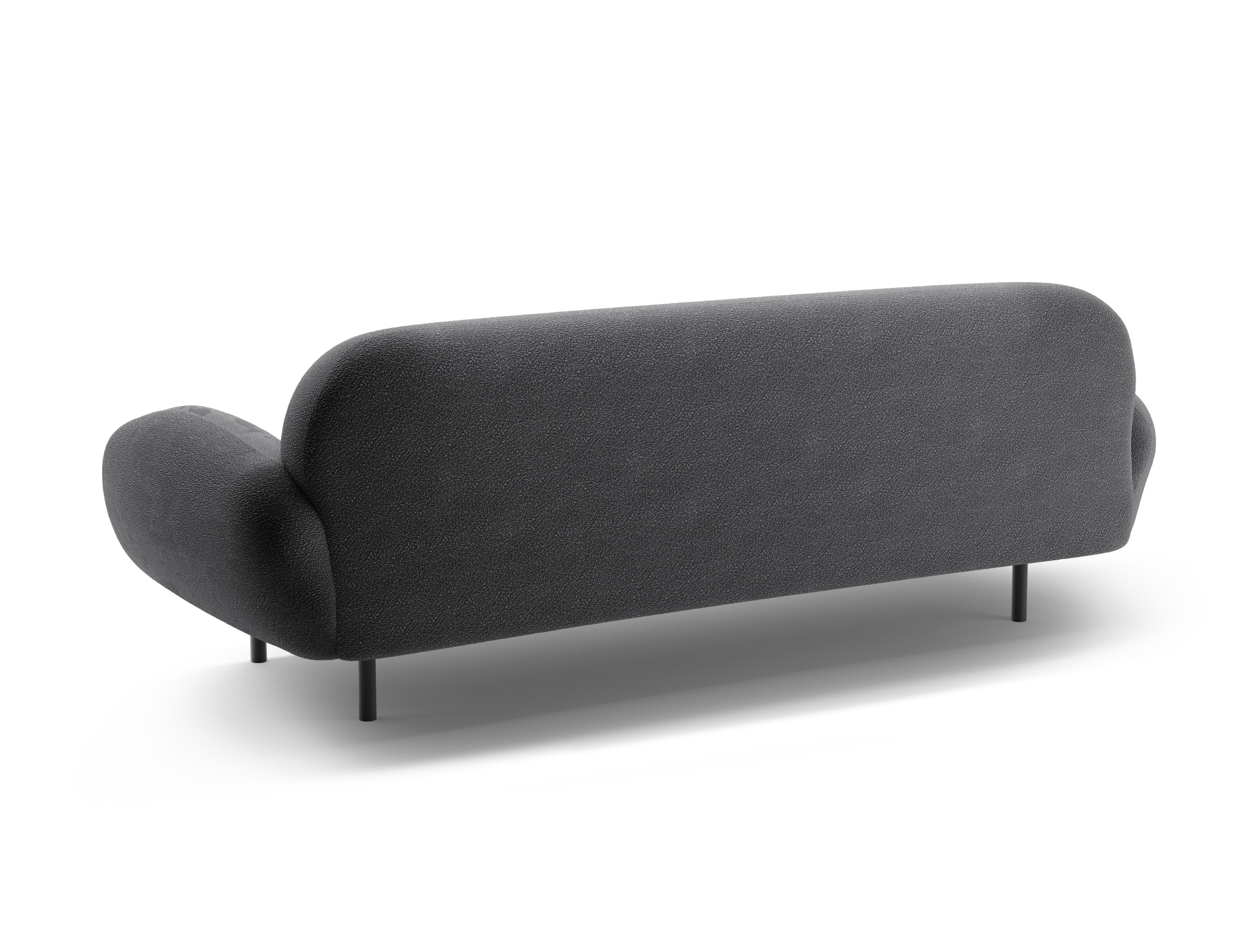 Sofa 3-zits POPPY donkergrijze boucle
