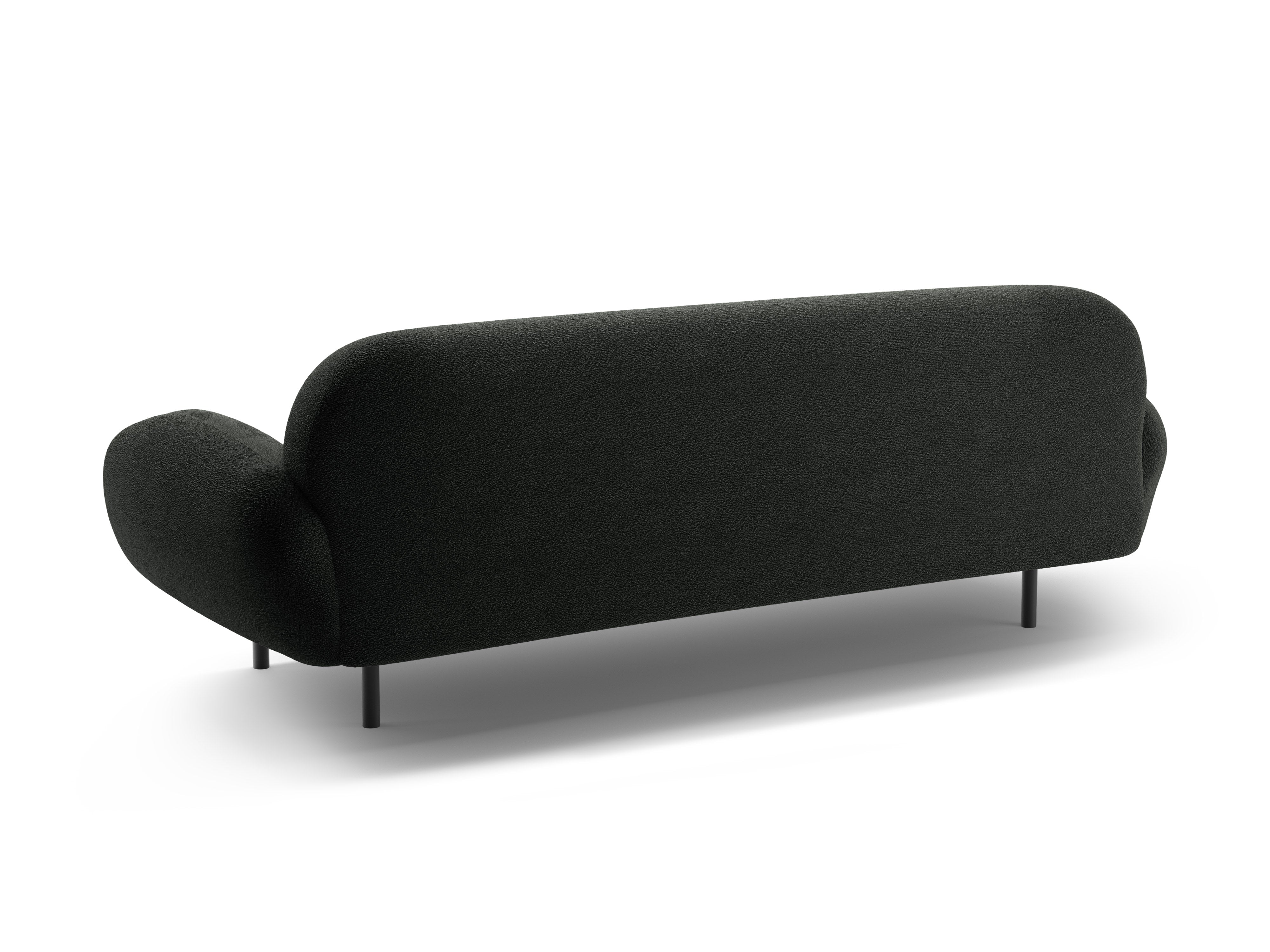 Sofa 3-osobowa POPPY czarny boucle – tkanina bouclé