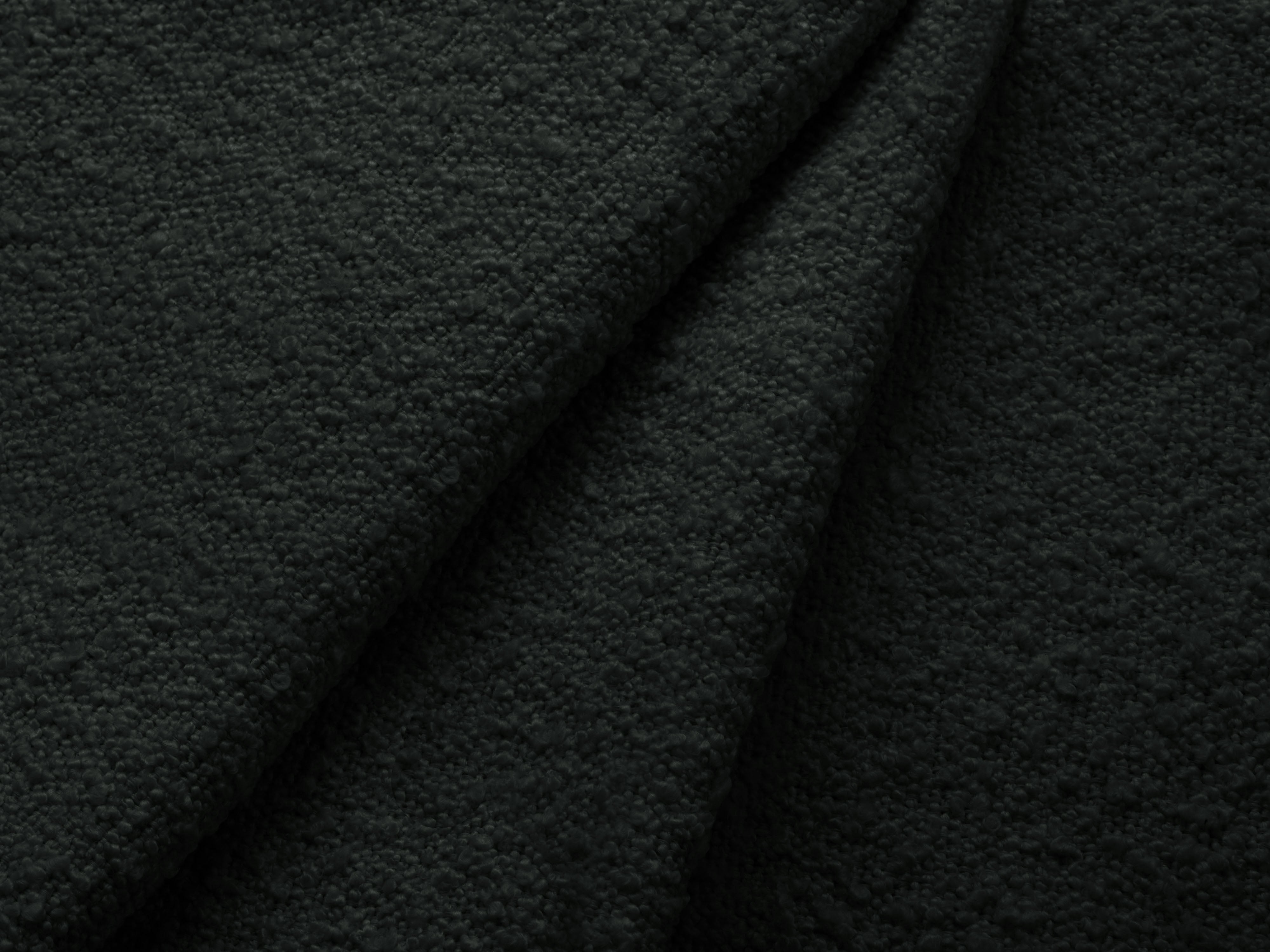 Sofa 3-osobowa POPPY czarny boucle – styl minimalistyczny