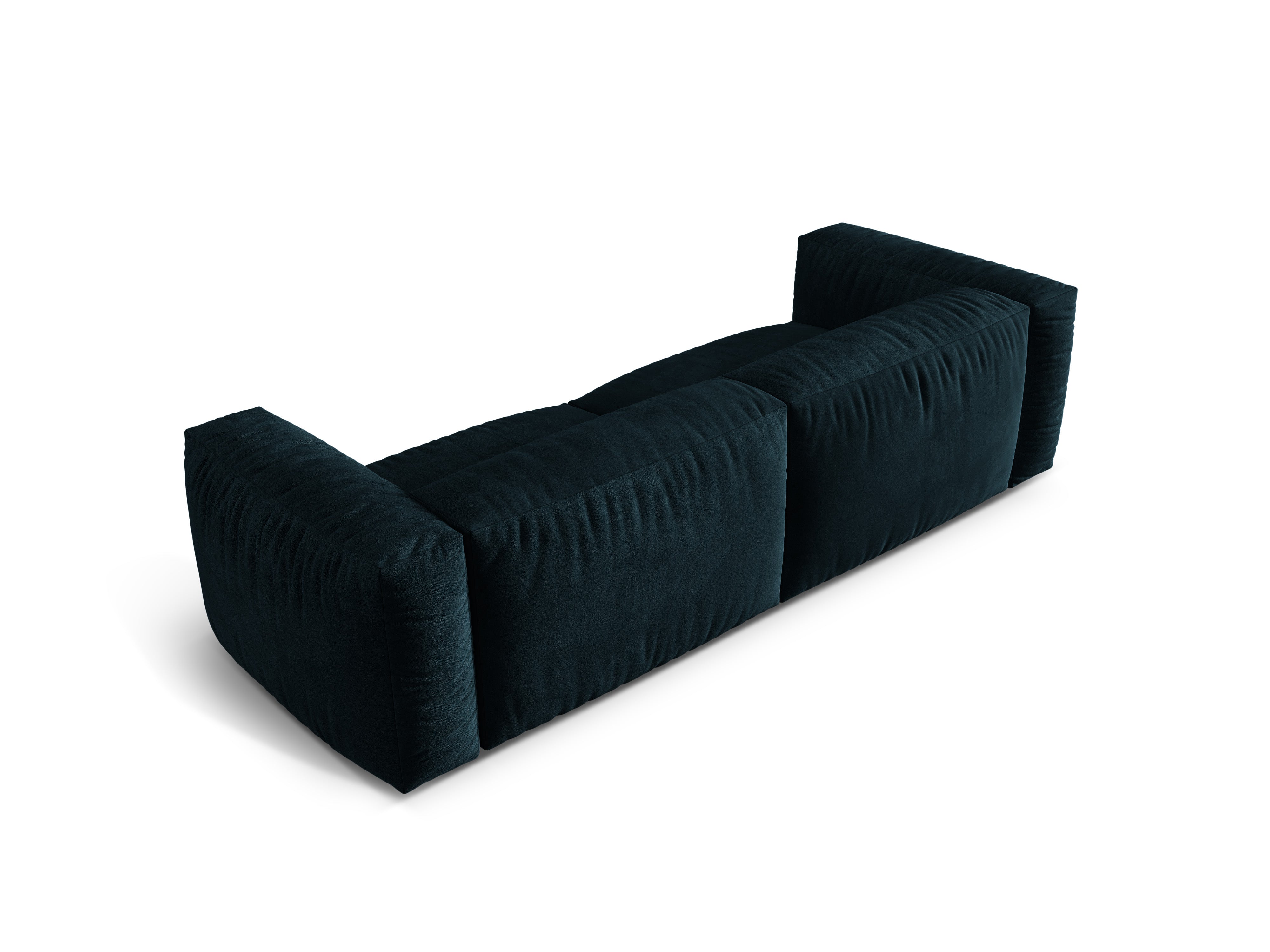 Sofa van fluweel 3-zits MARTINA petrolblauw