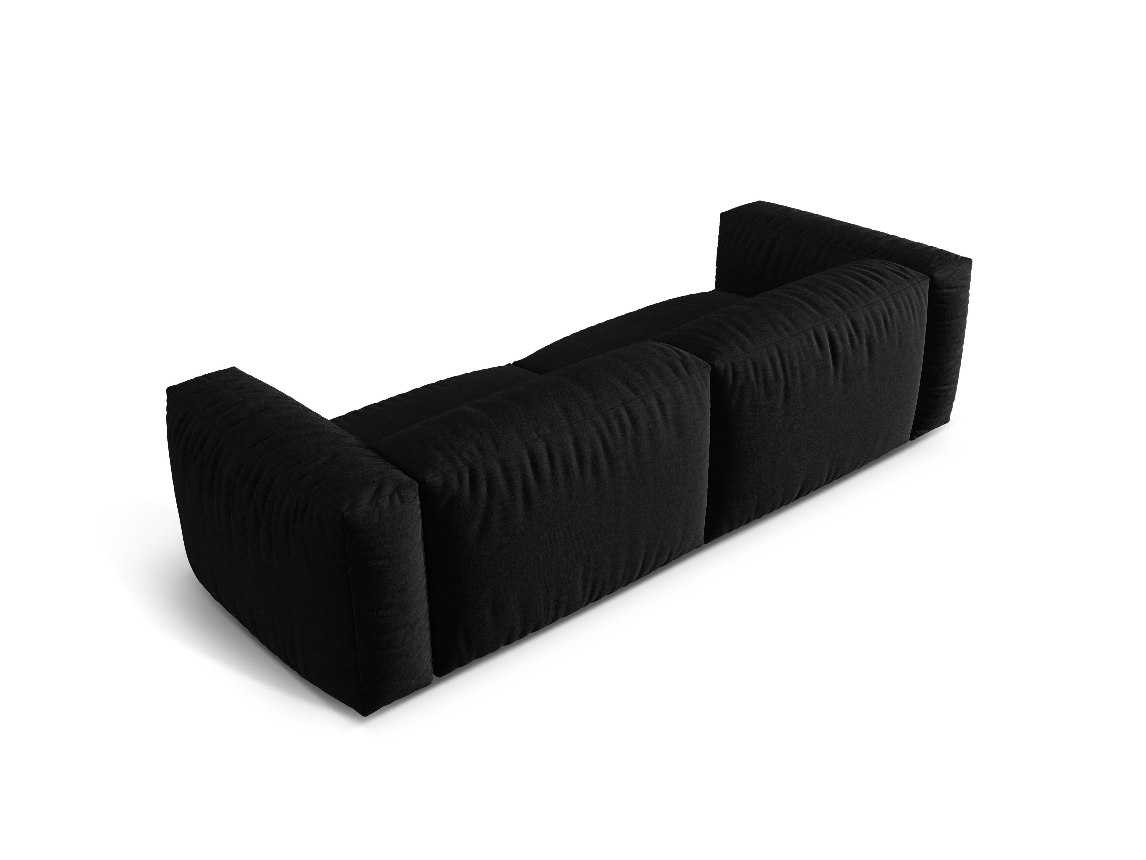 Martin Black 3-Person-Sofa