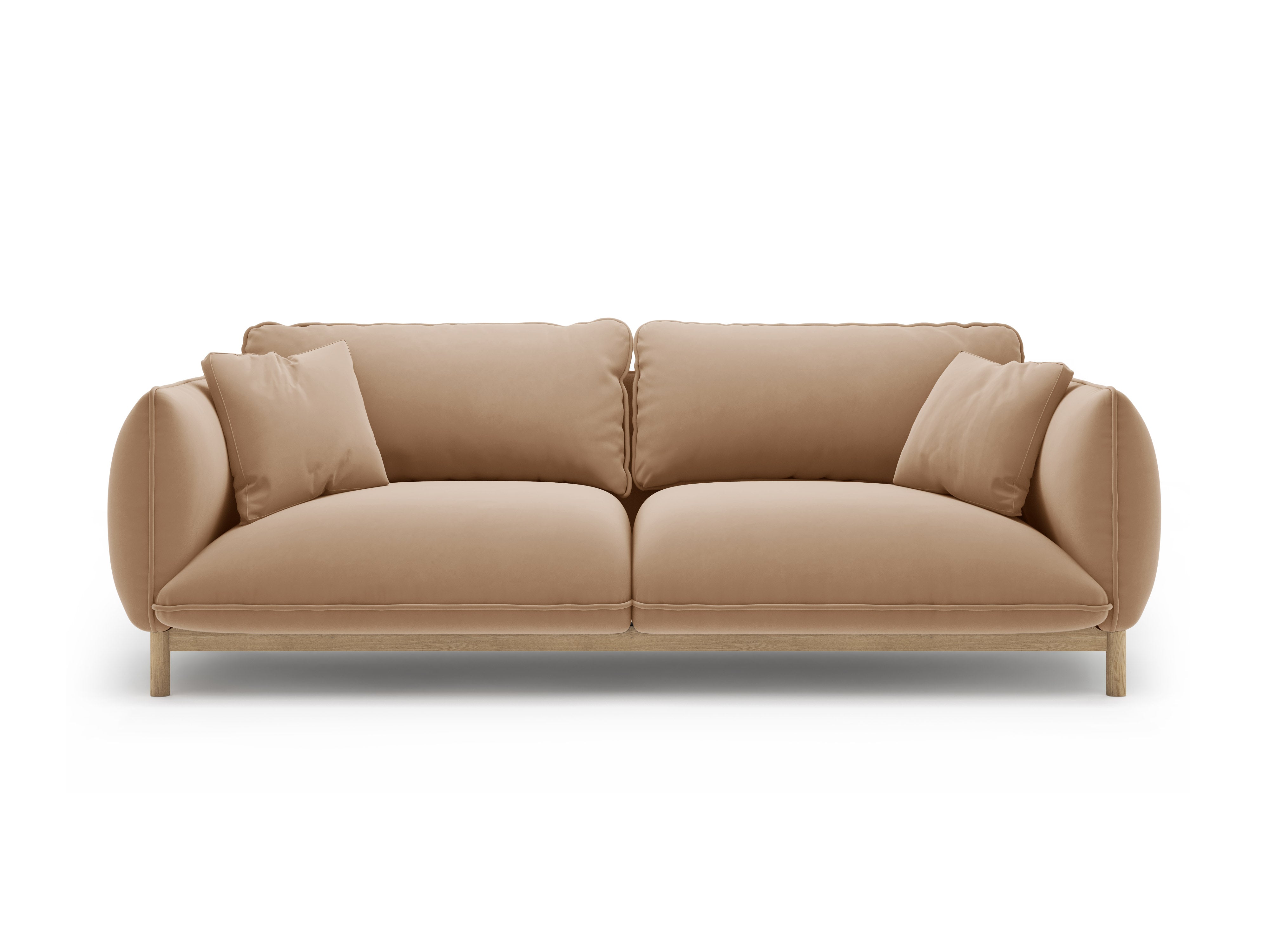ADA sand 3-seater velvet sofa