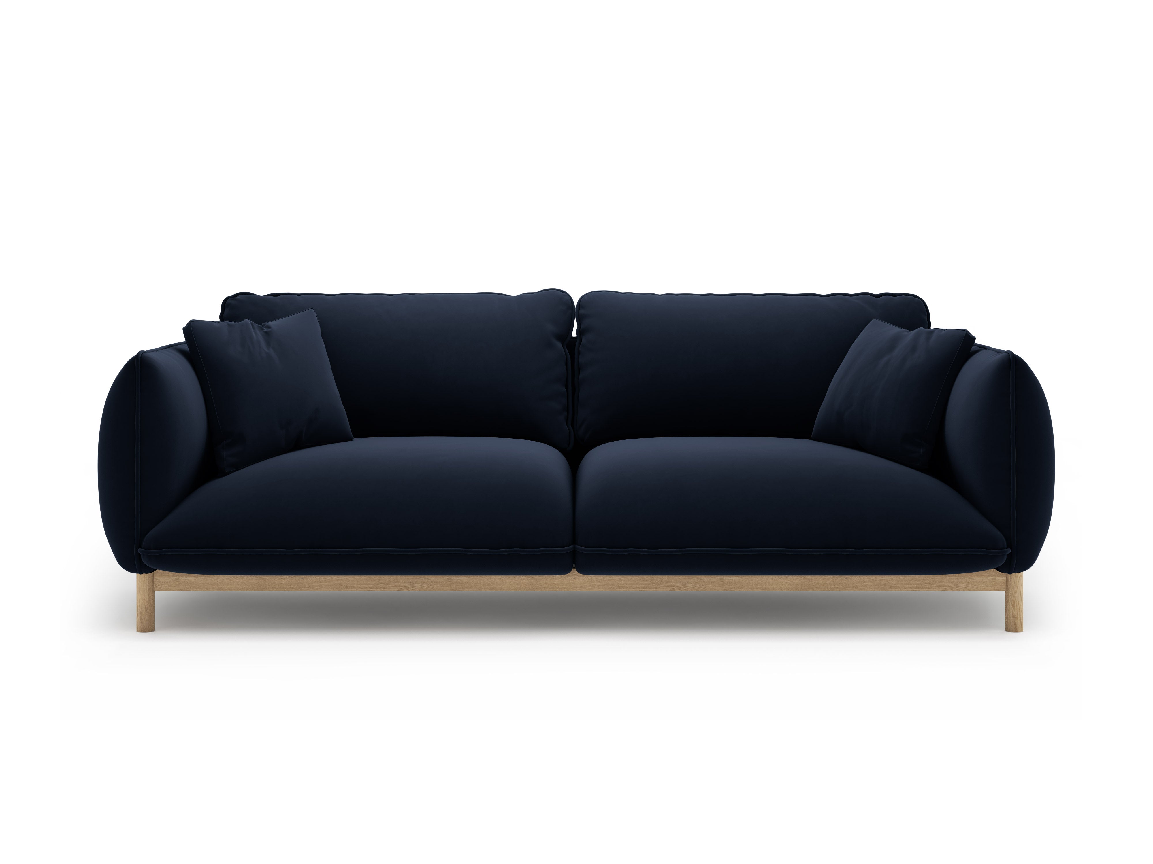 Sofa van fluweel 3-zits ADA koninklijk blauw