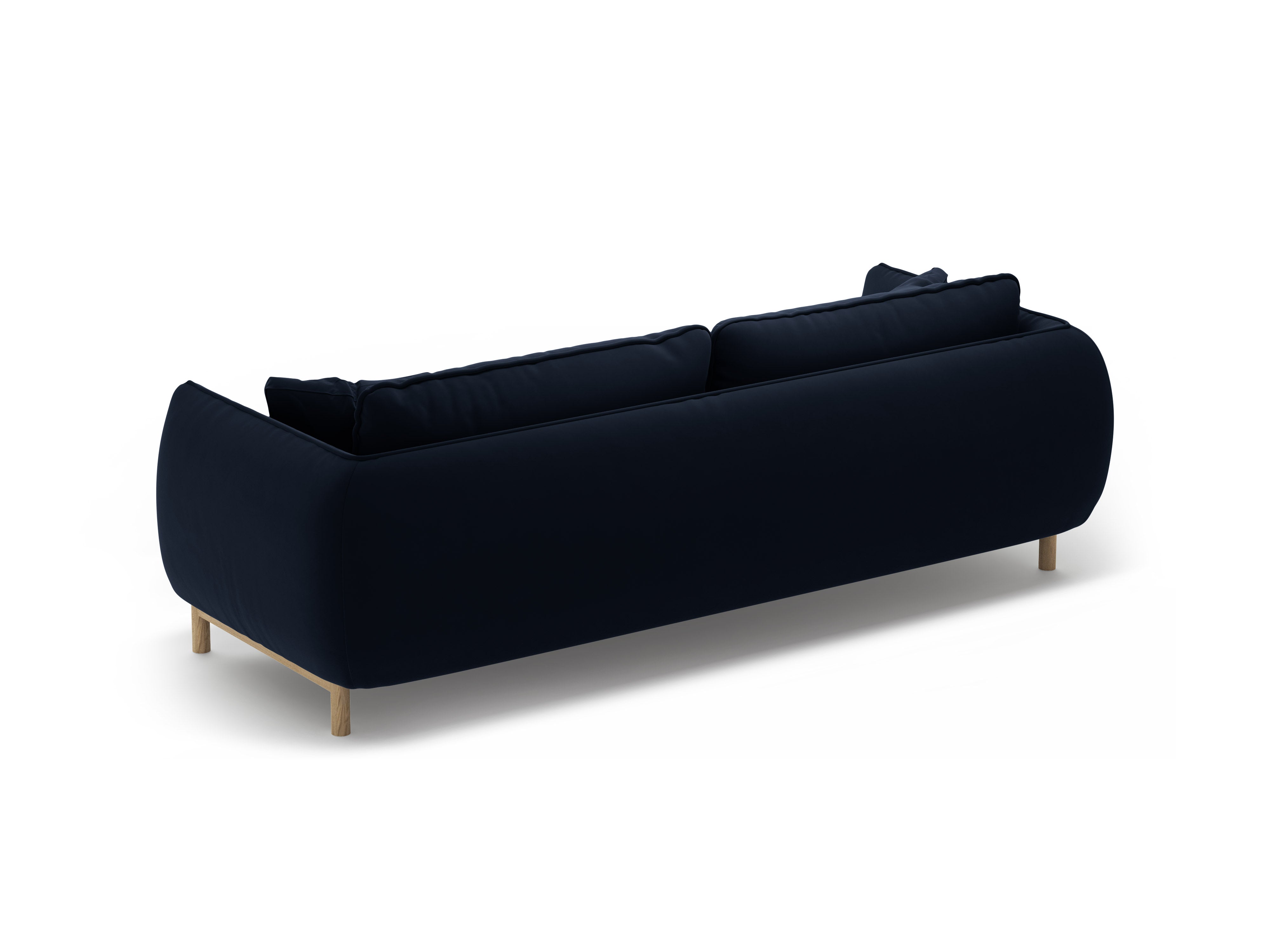 Sofa van fluweel 3-zits ADA koninklijk blauw