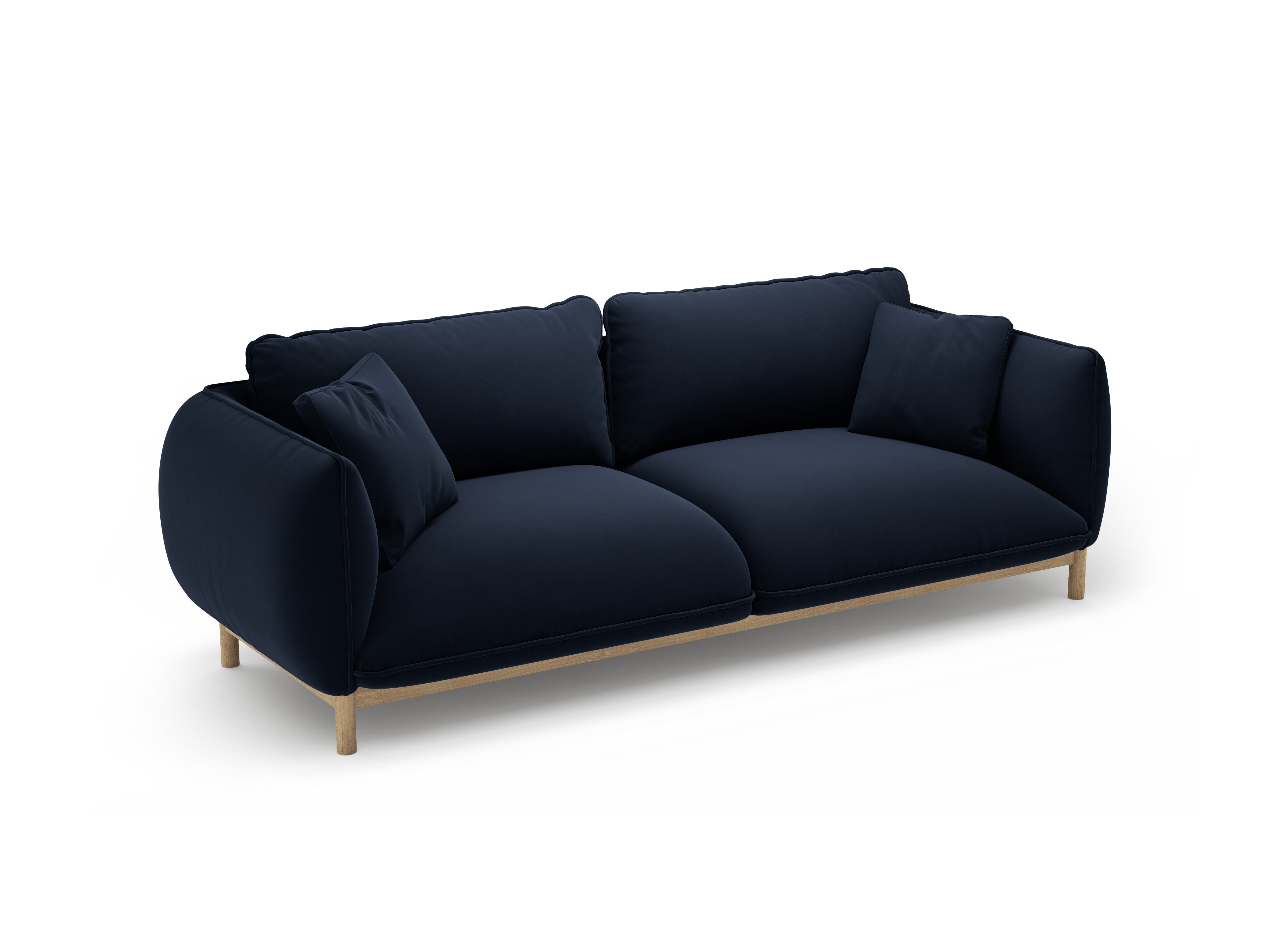 Sofa van fluweel 3-zits ADA koninklijk blauw