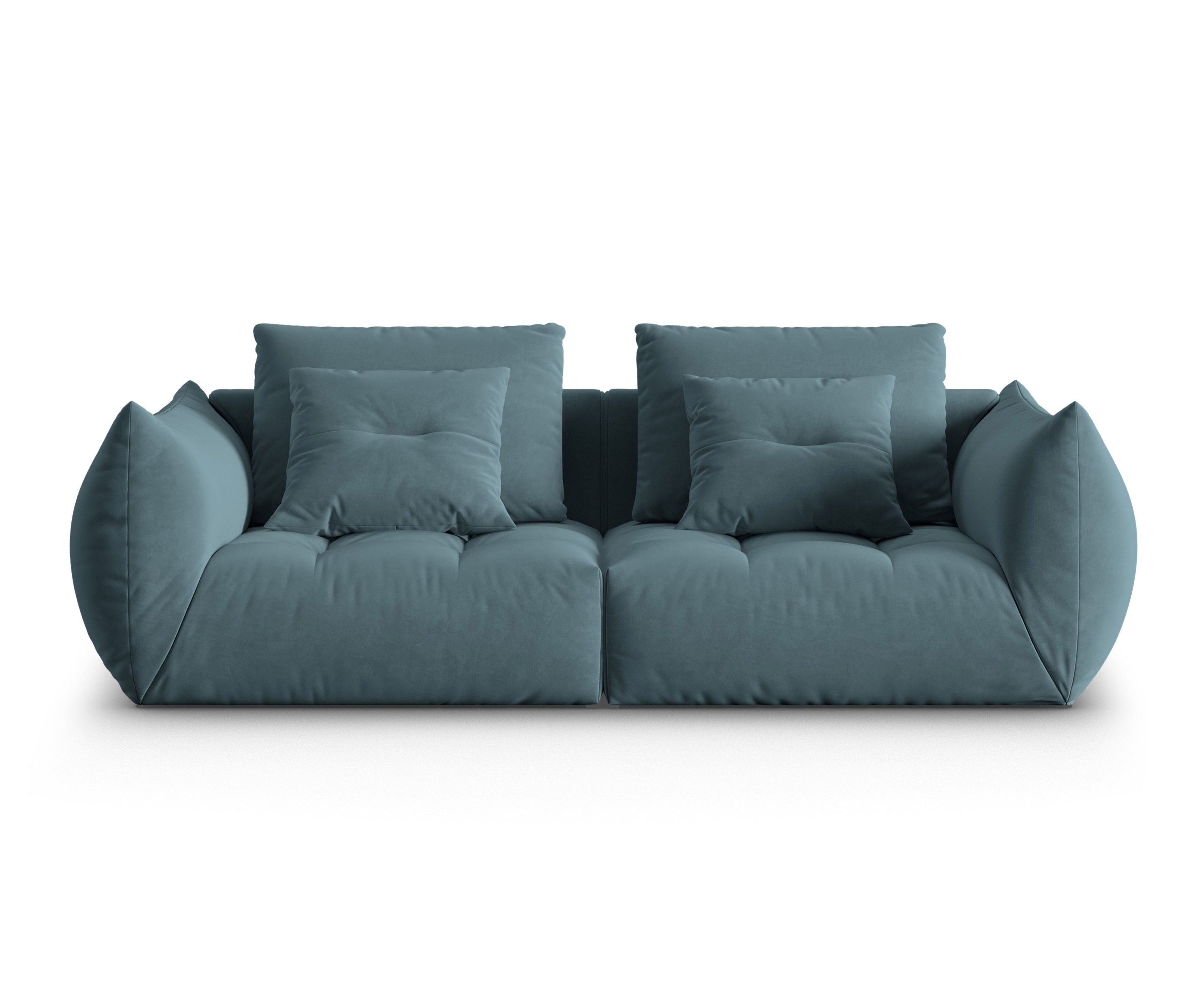 Velvet sofa 3-person pastel Blue Bloom