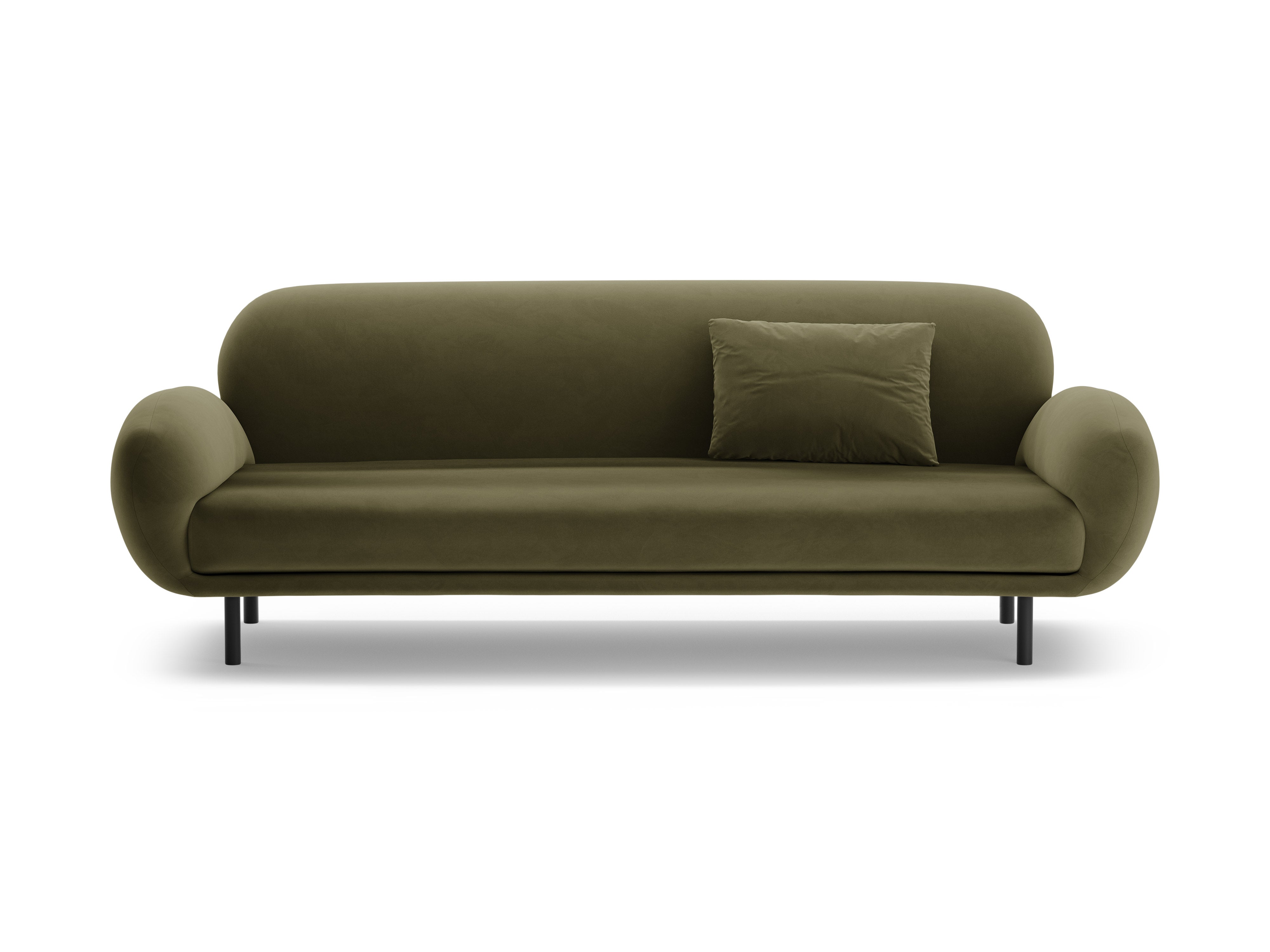 Velvet 3-Seater Sofa POPPY Green