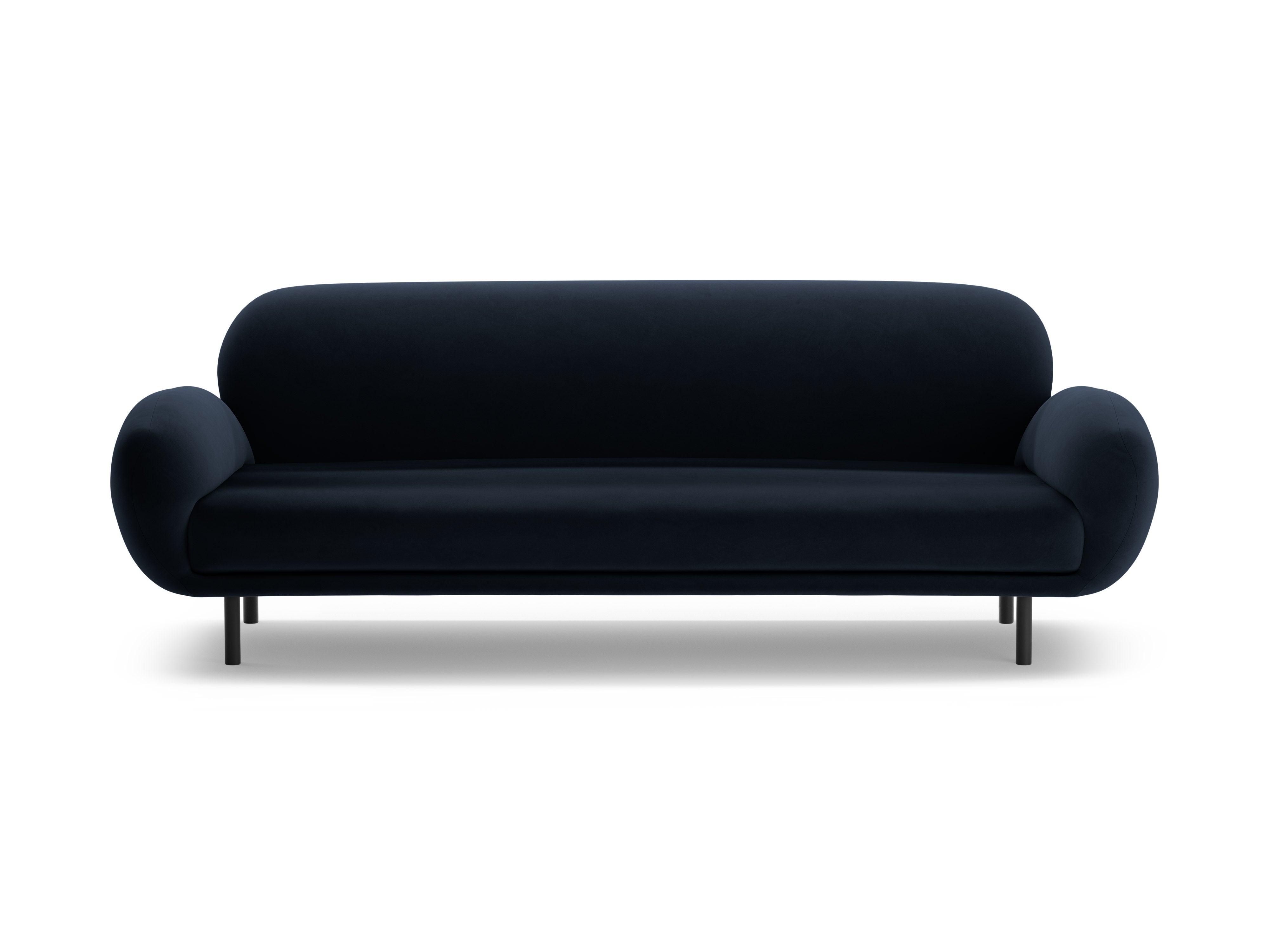 Sofa van fluweel 3-zits POPPY koninklijk blauw