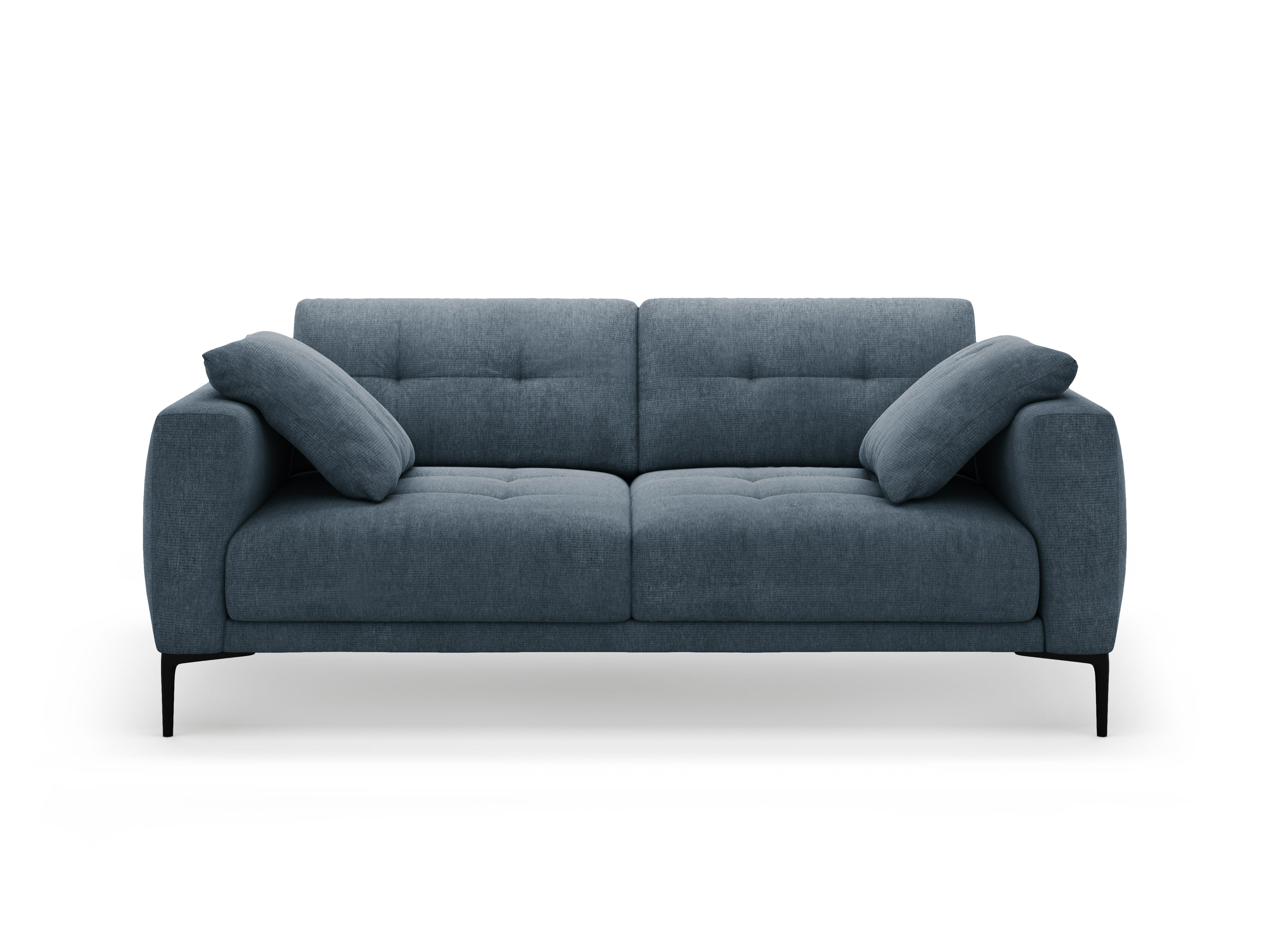 Sofa 3-Sitzer BEMY dunkelblaues Chenille