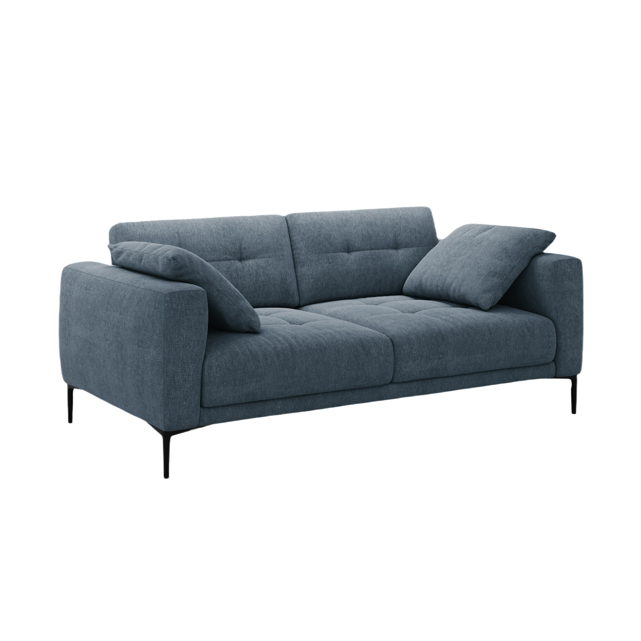 Sofa 3-Sitzer BEMY dunkelblaues Chenille