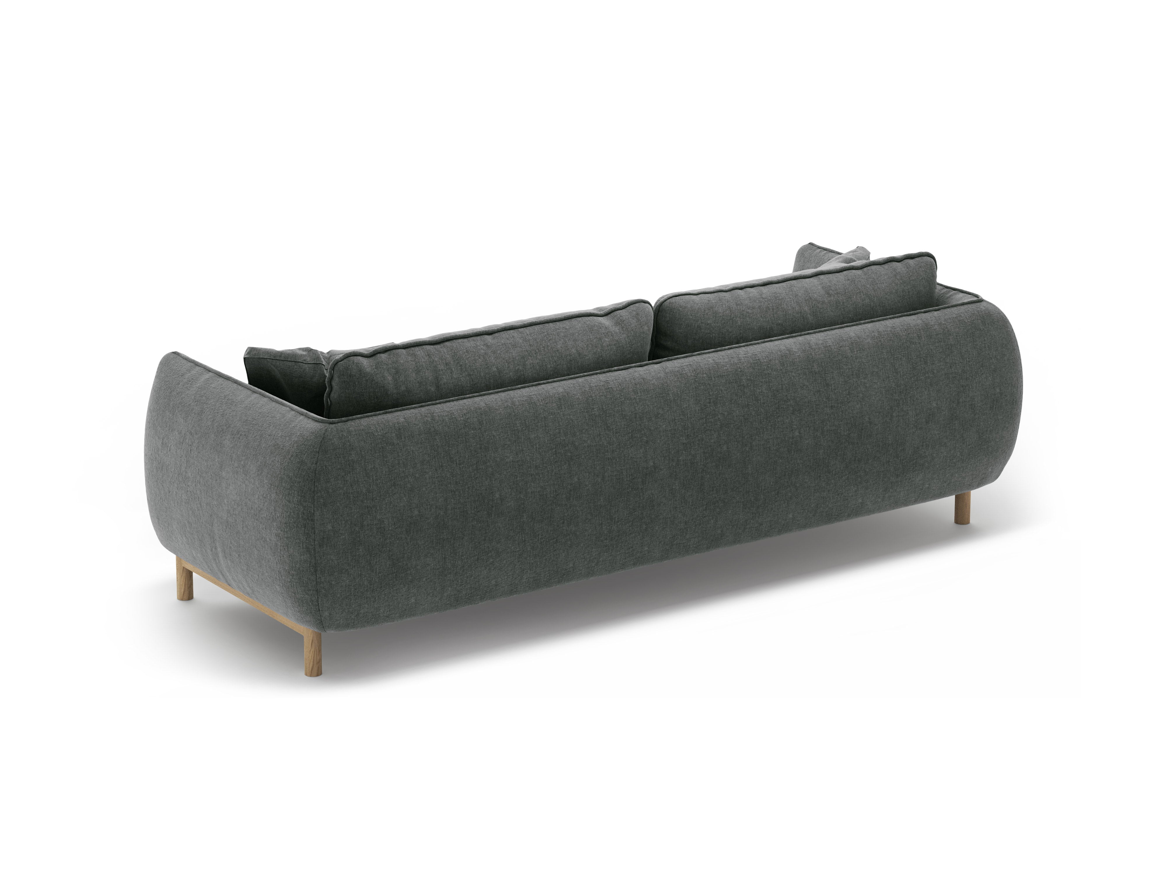 Sofa 3-osobowa ADA ciemnoszary szenil – drewno