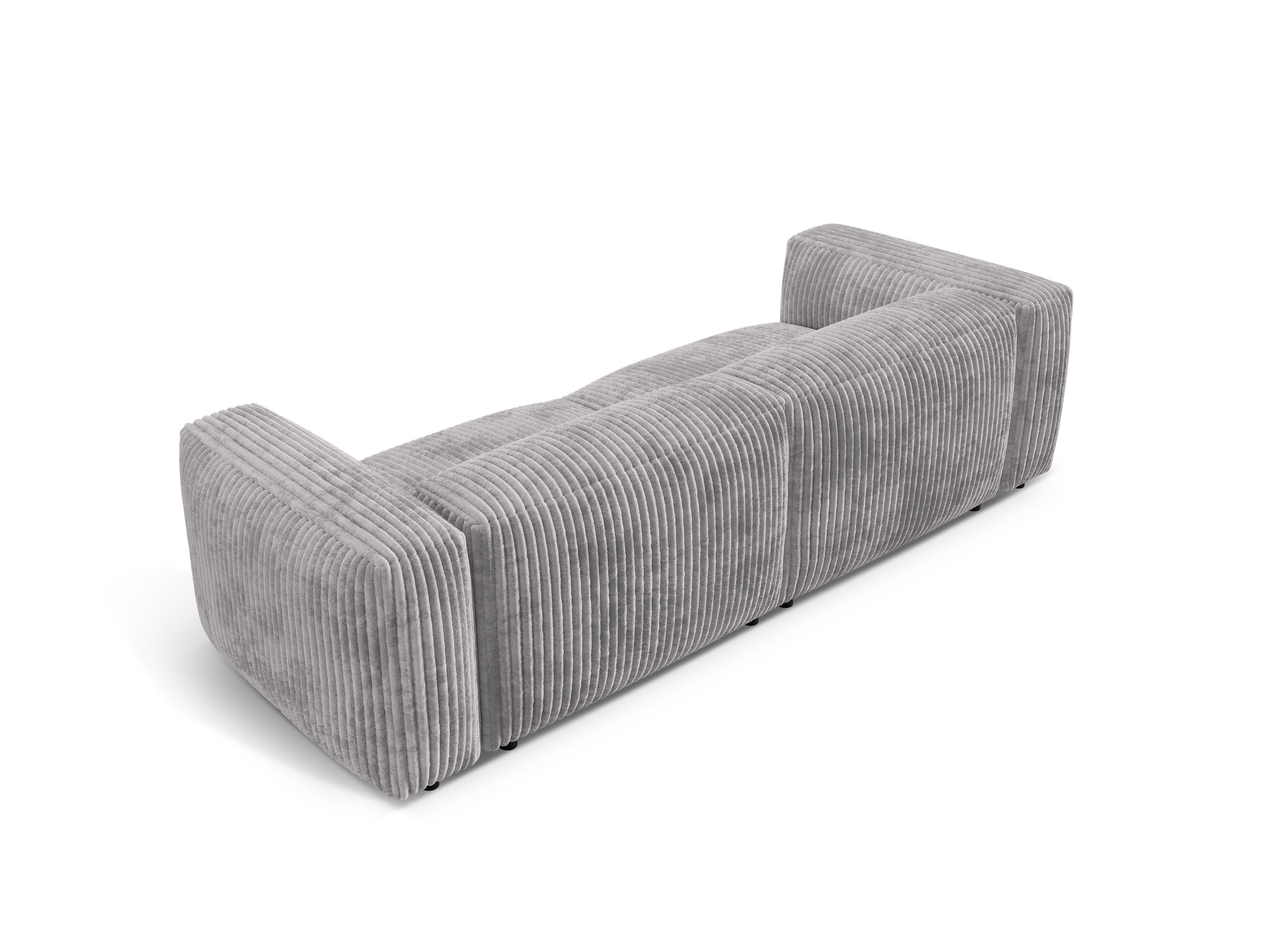 Sofa 3-osobowa MARTINA jasnoszary sztruks – aksamit