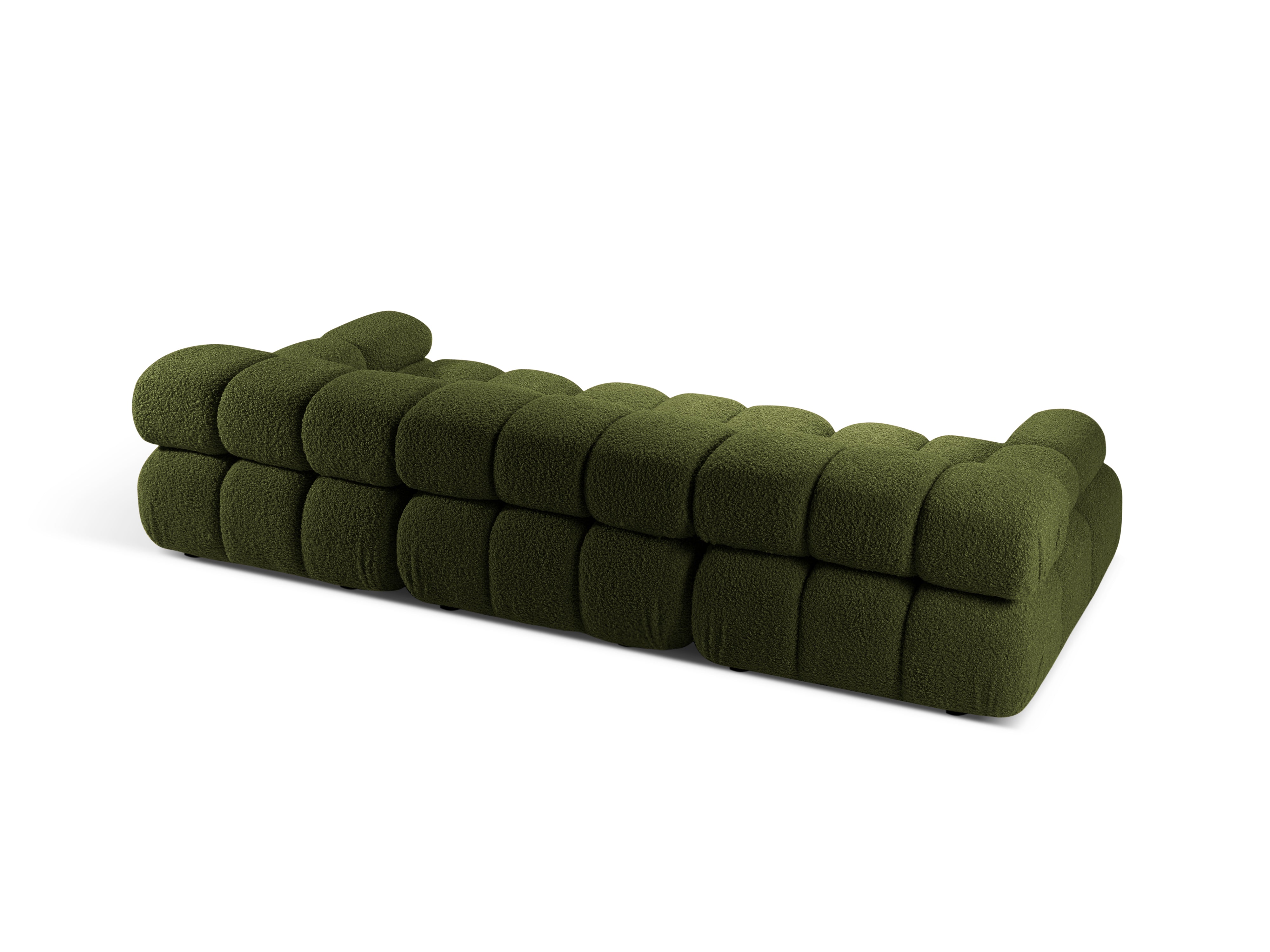 Modulaire 3-zitsbank BELLIS in groene bouclé