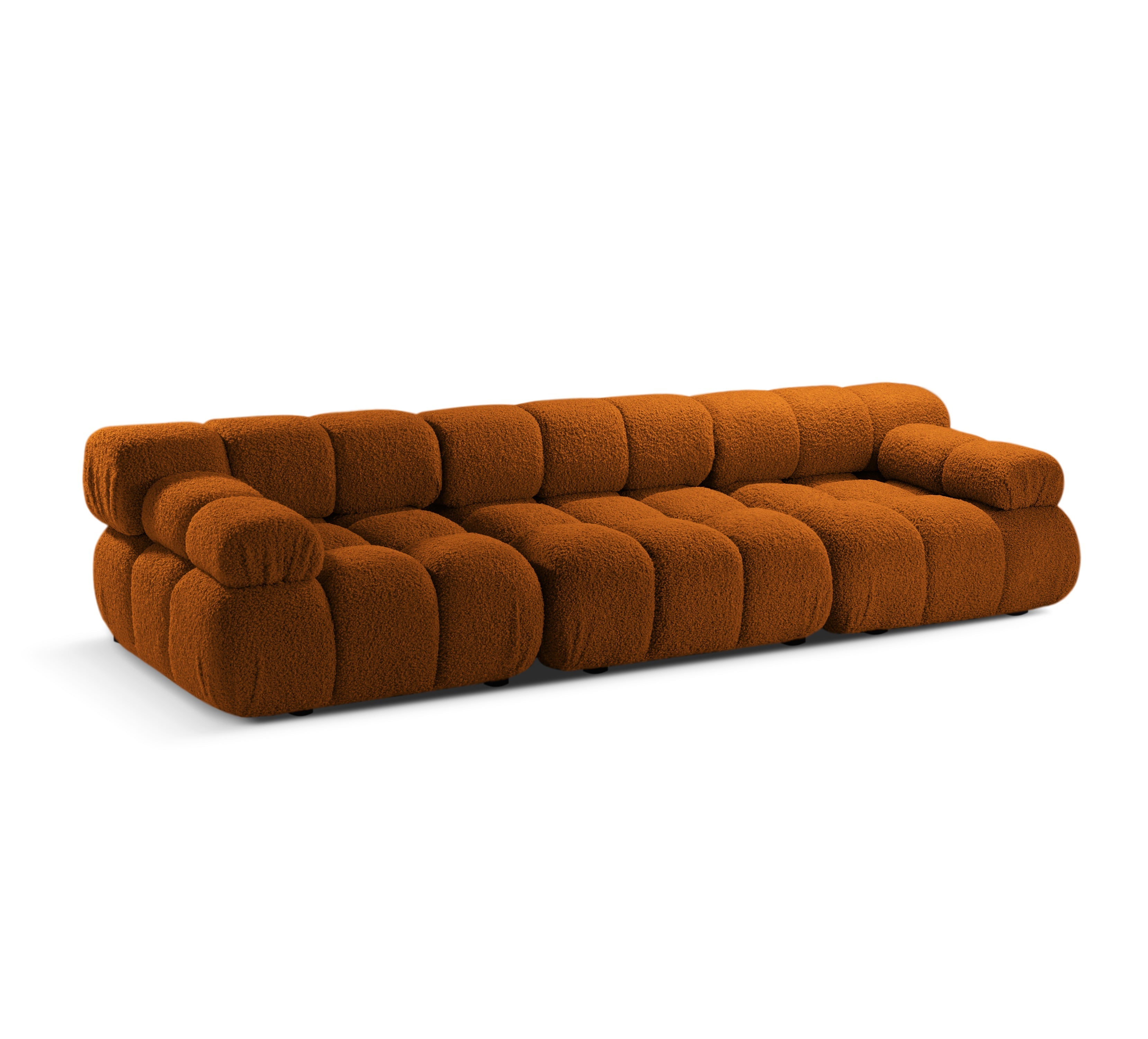Modulaire 3-zitsbank BELLIS in baksteen boucle